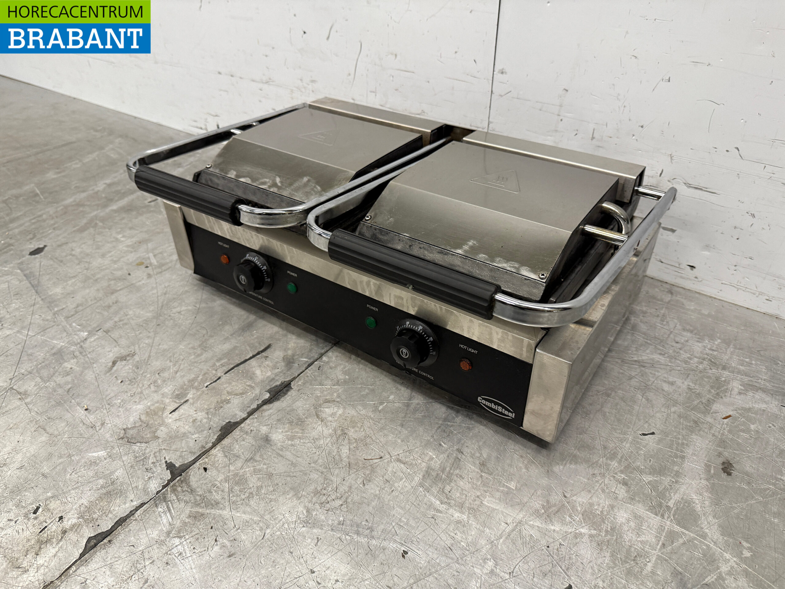 RVS Combisteel Dubbele Contactgrill Paninigrill Geribbeld 230V Horeca - Afbeelding 2