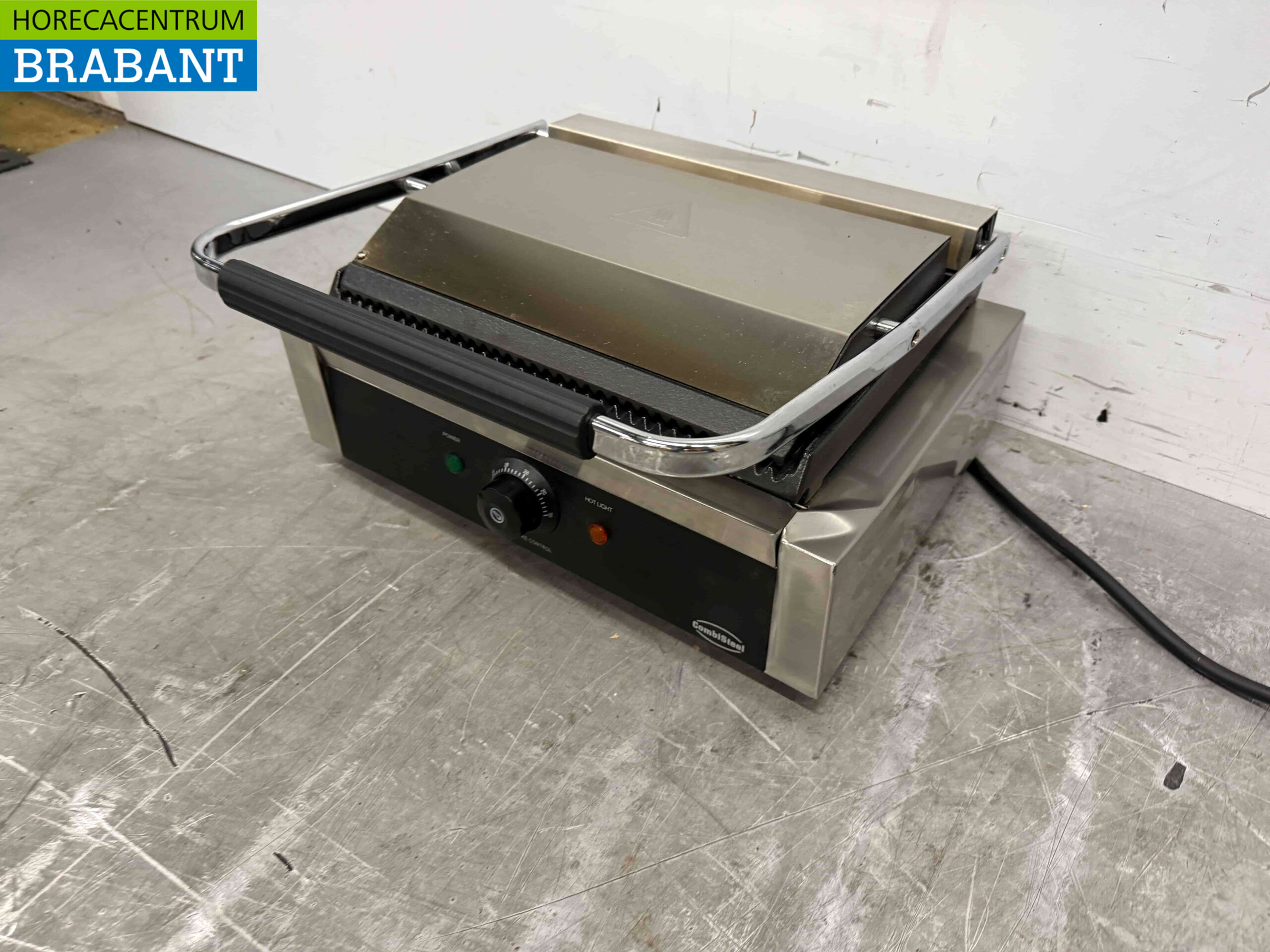 RVS Combisteel Contactgrill Paninigrill Geribbeld 230V Horeca - Afbeelding 2