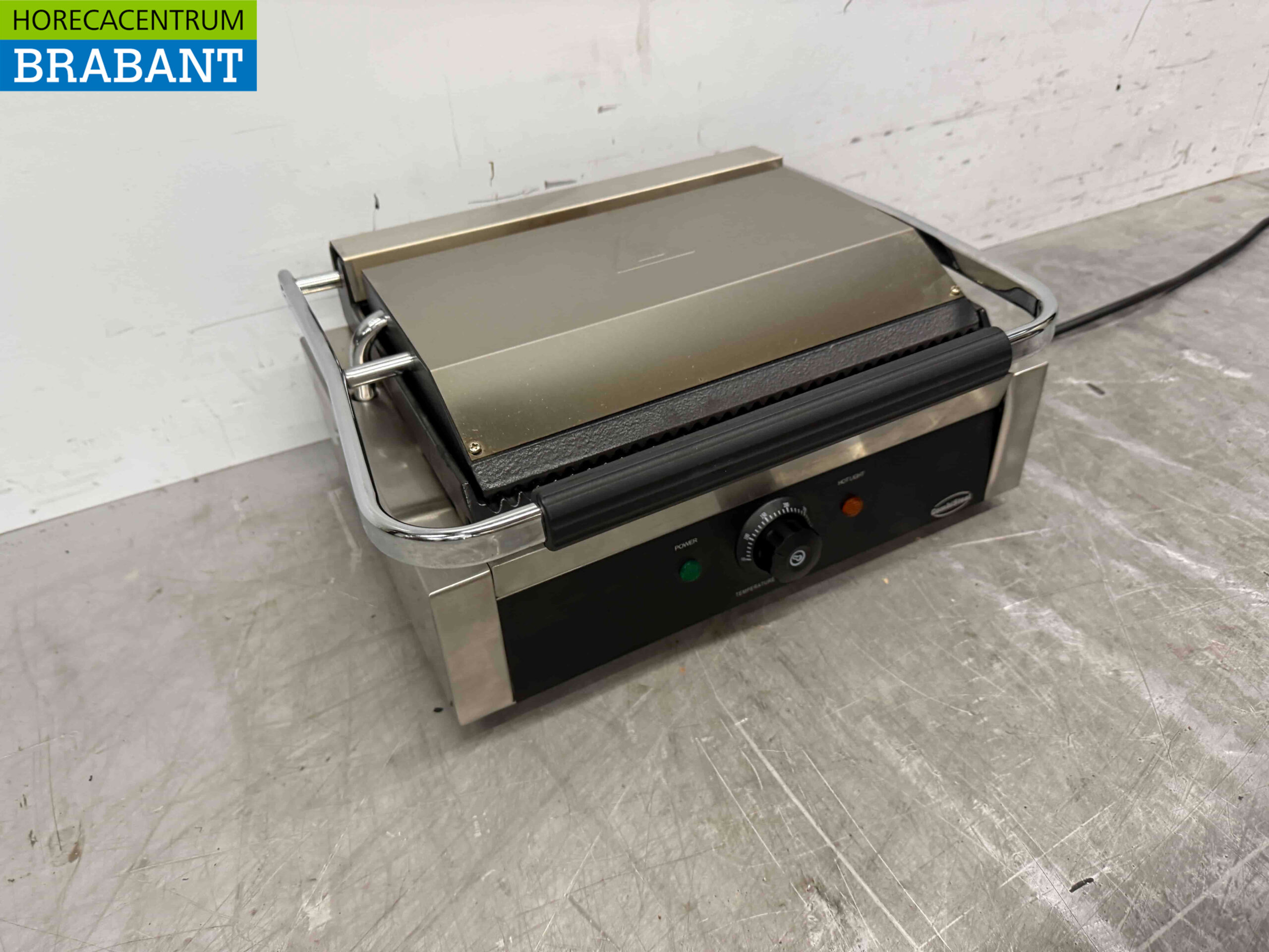 RVS Combisteel Contactgrill Paninigrill Geribbeld 230V Horeca - Afbeelding 3