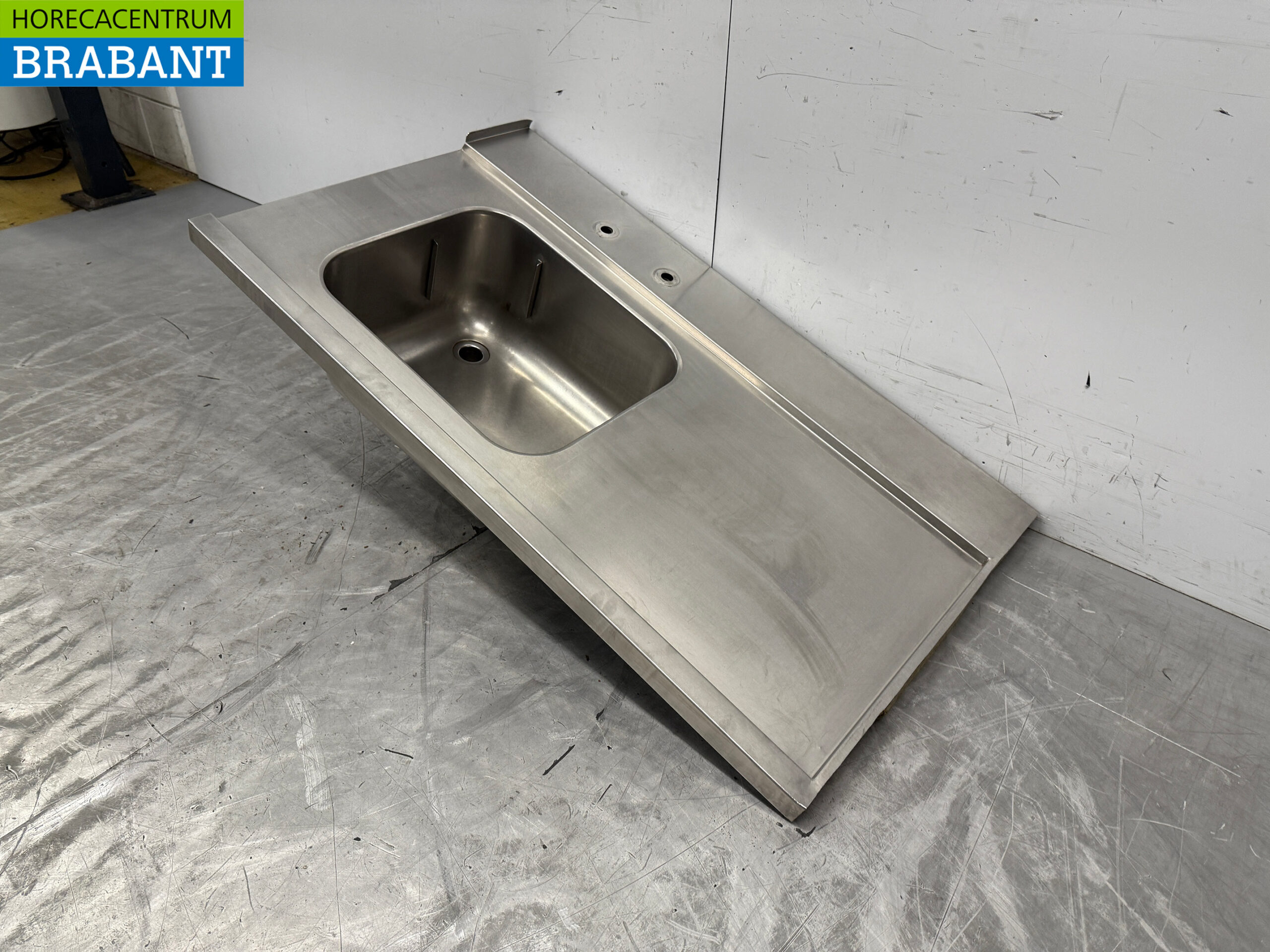 RVS Aanvoerblad Spoelbak 121 x 72 cm Horeca - Afbeelding 2