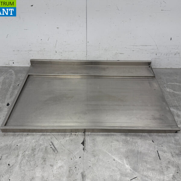 RVS Afvoerblad ten behoeve van doorschuifvaatwasser 105,5 x 70 cm Horeca