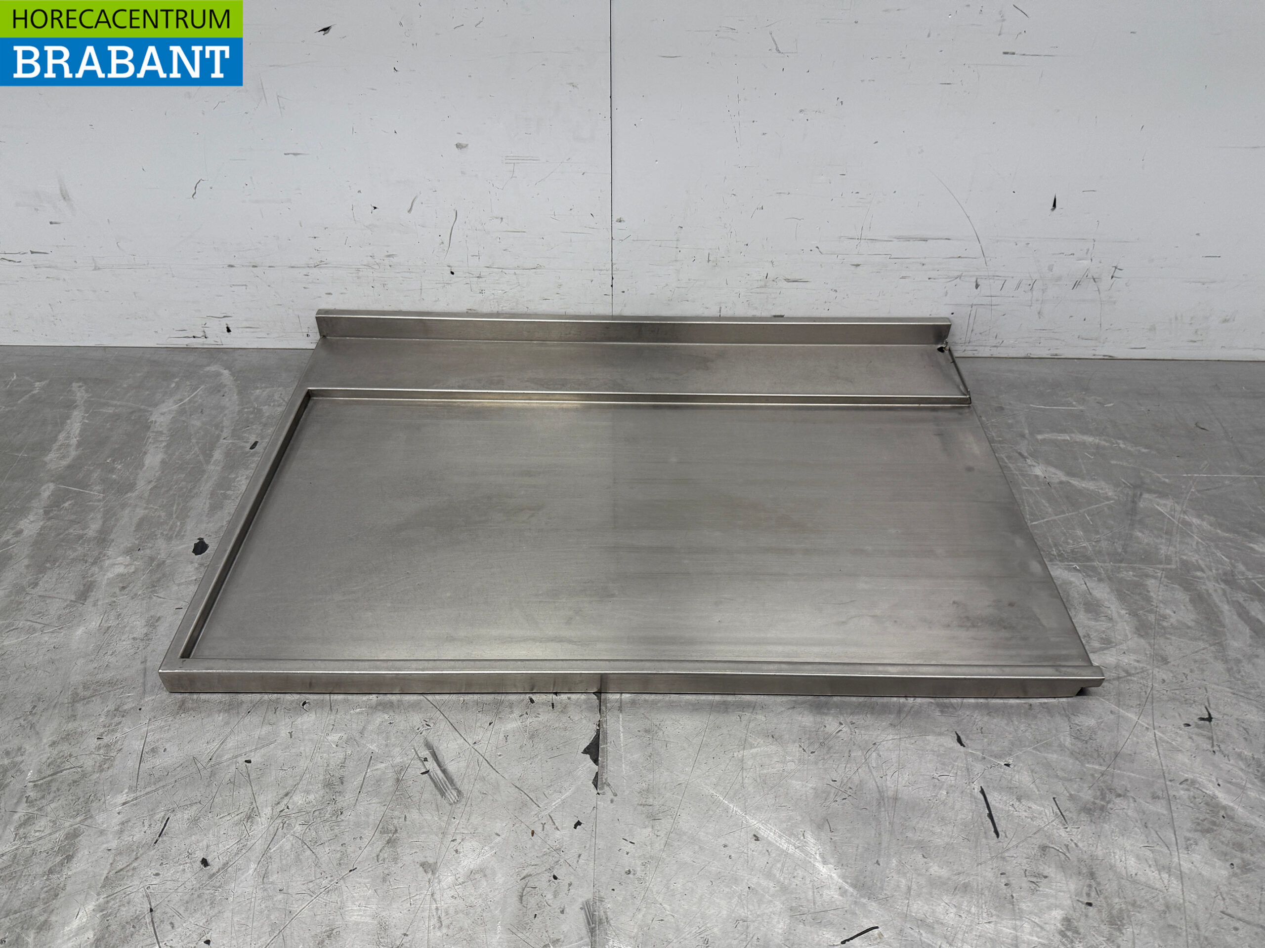 RVS Afvoerblad ten behoeve van doorschuifvaatwasser 105,5 x 70 cm Horeca