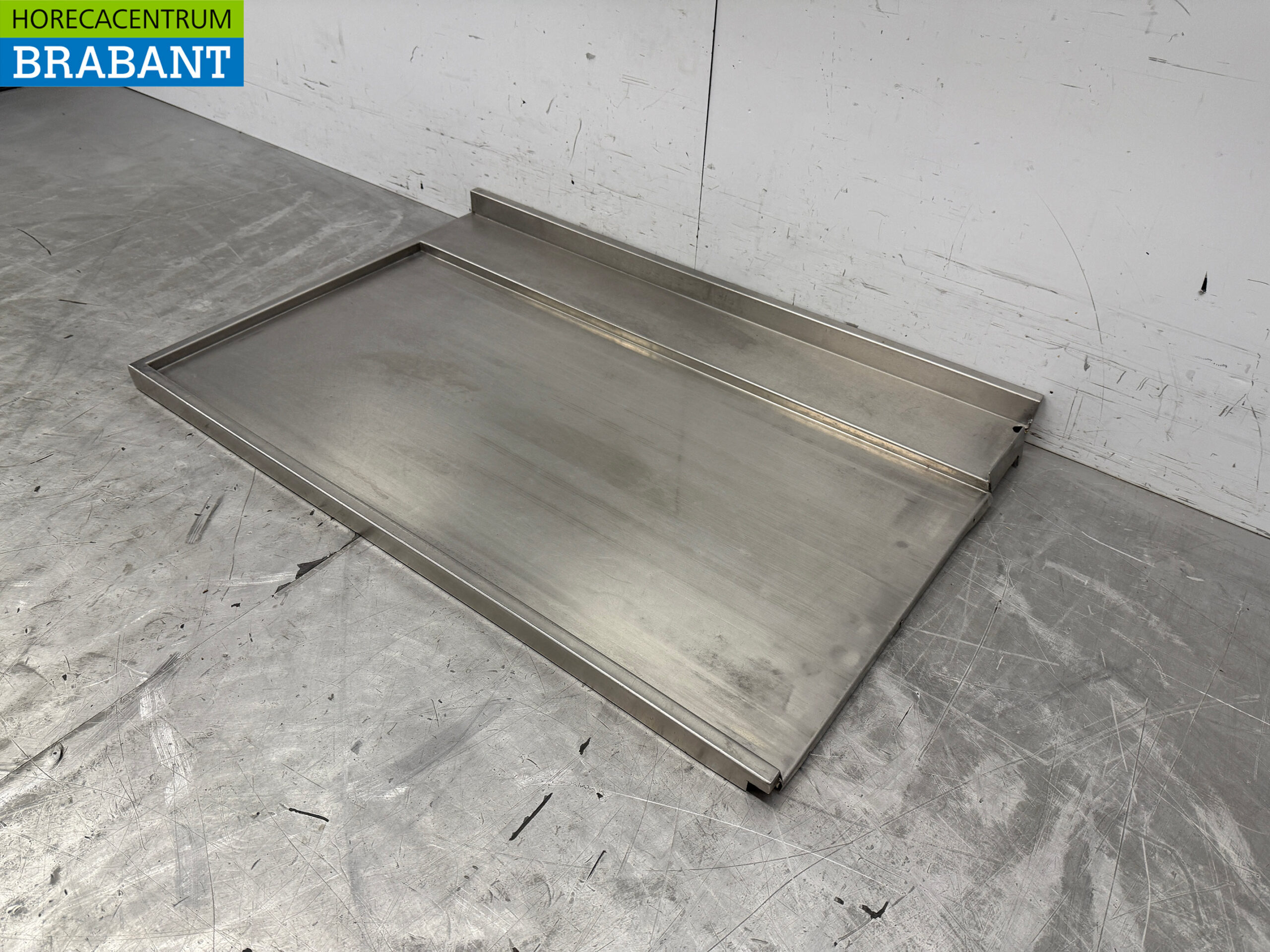 RVS Afvoerblad ten behoeve van doorschuifvaatwasser 105,5 x 70 cm Horeca - Afbeelding 2