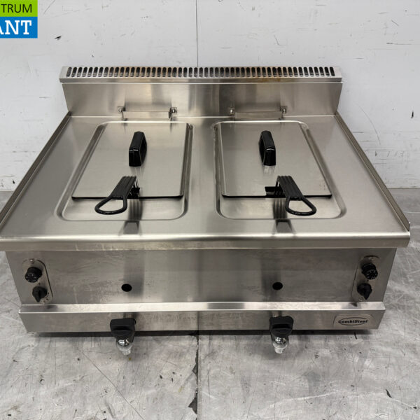 RVS Combisteel Dubbele Friteuse 2 x 8 liter GAS Horeca