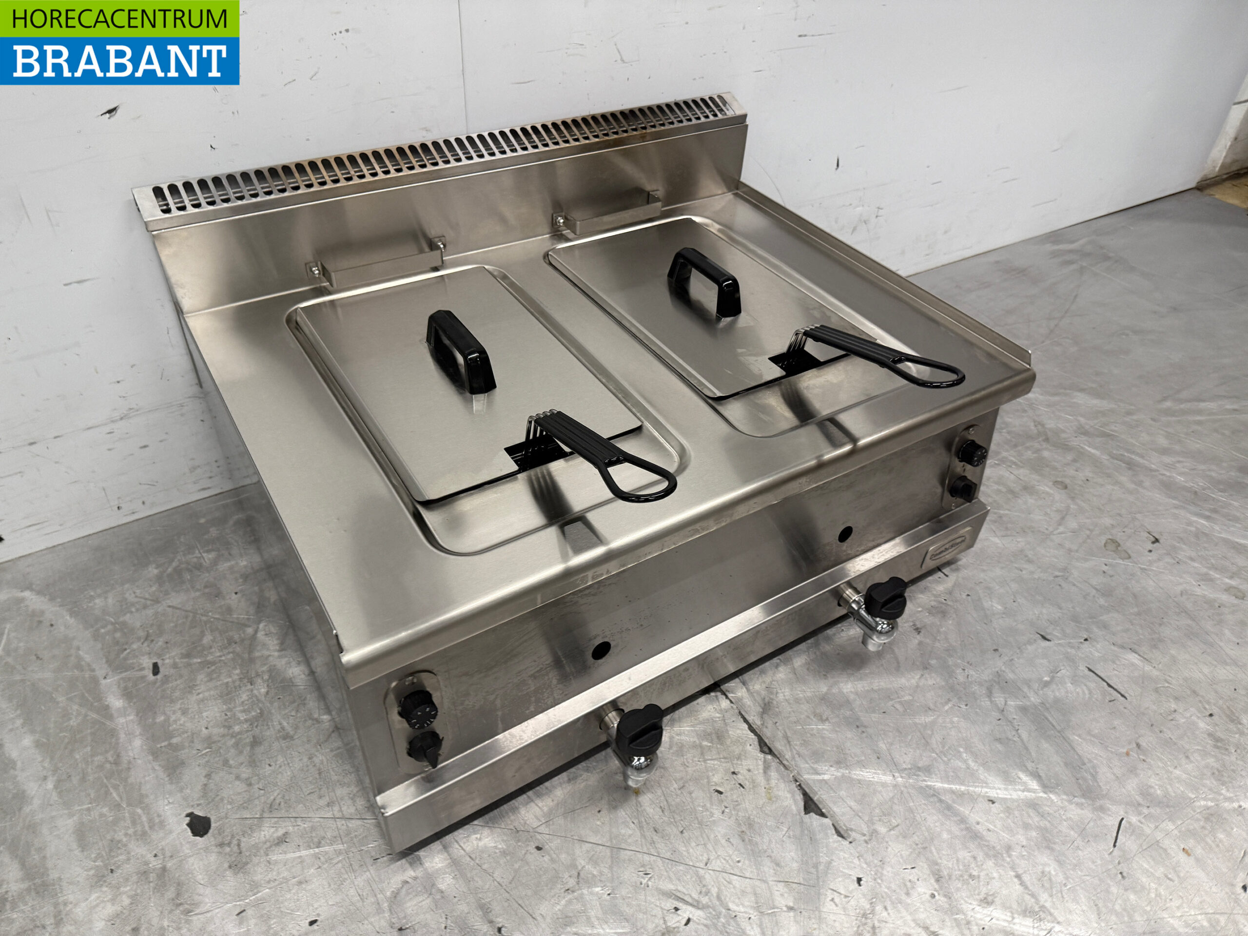 RVS Combisteel Dubbele Friteuse 2 x 8 liter GAS Horeca - Afbeelding 3