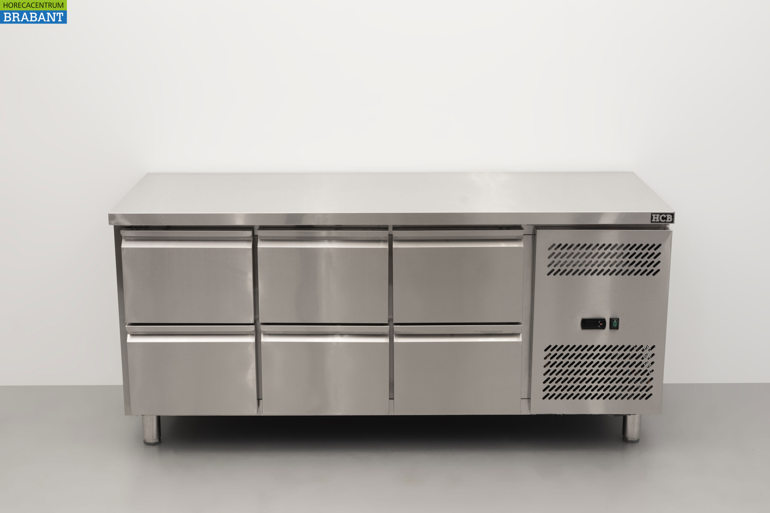HCB RVS Koelwerkbank 6 laden 179,5 cm 230V Horeca
