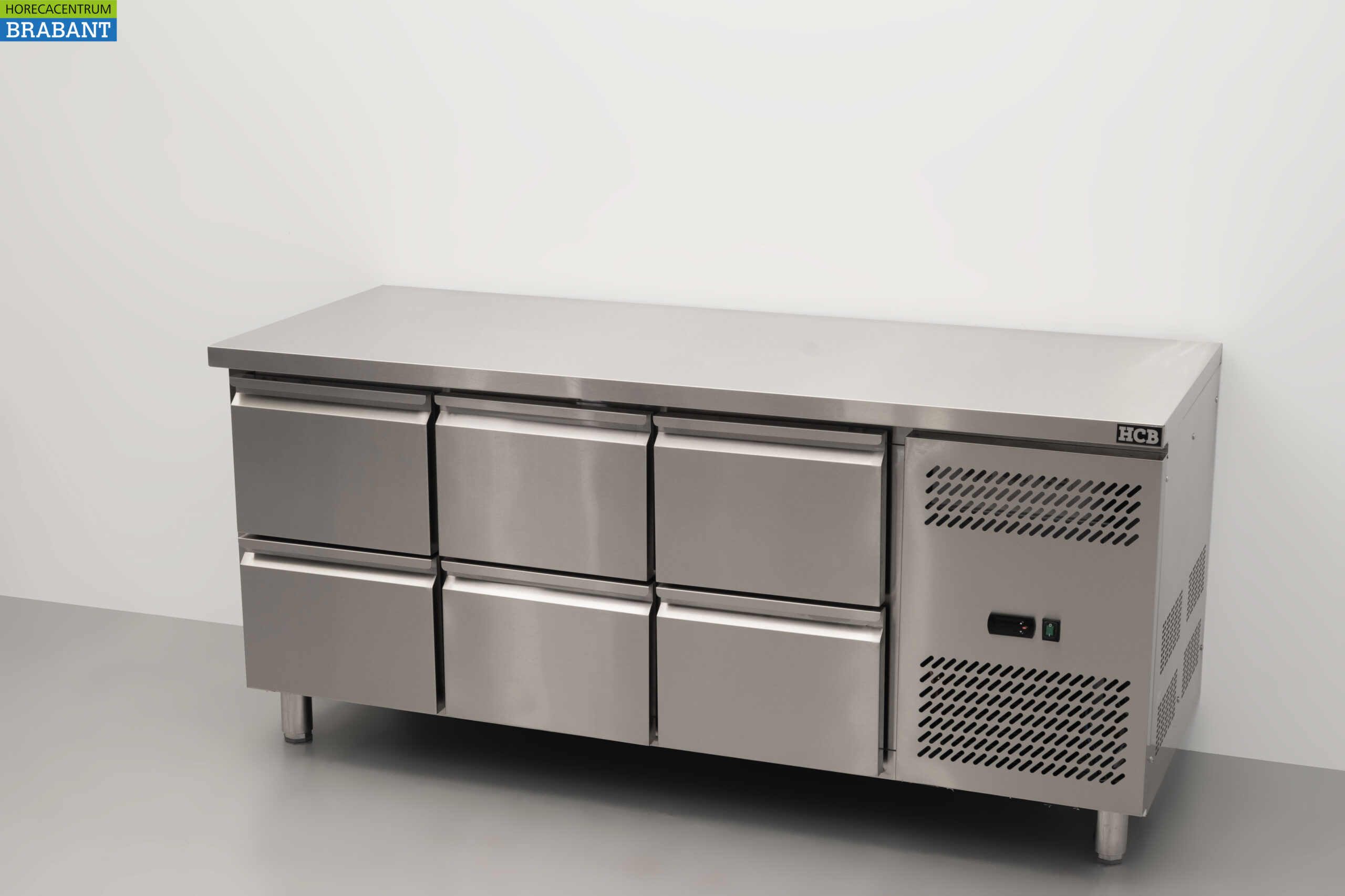 HCB RVS Koelwerkbank 6 laden 179,5 cm 230V Horeca - Afbeelding 2