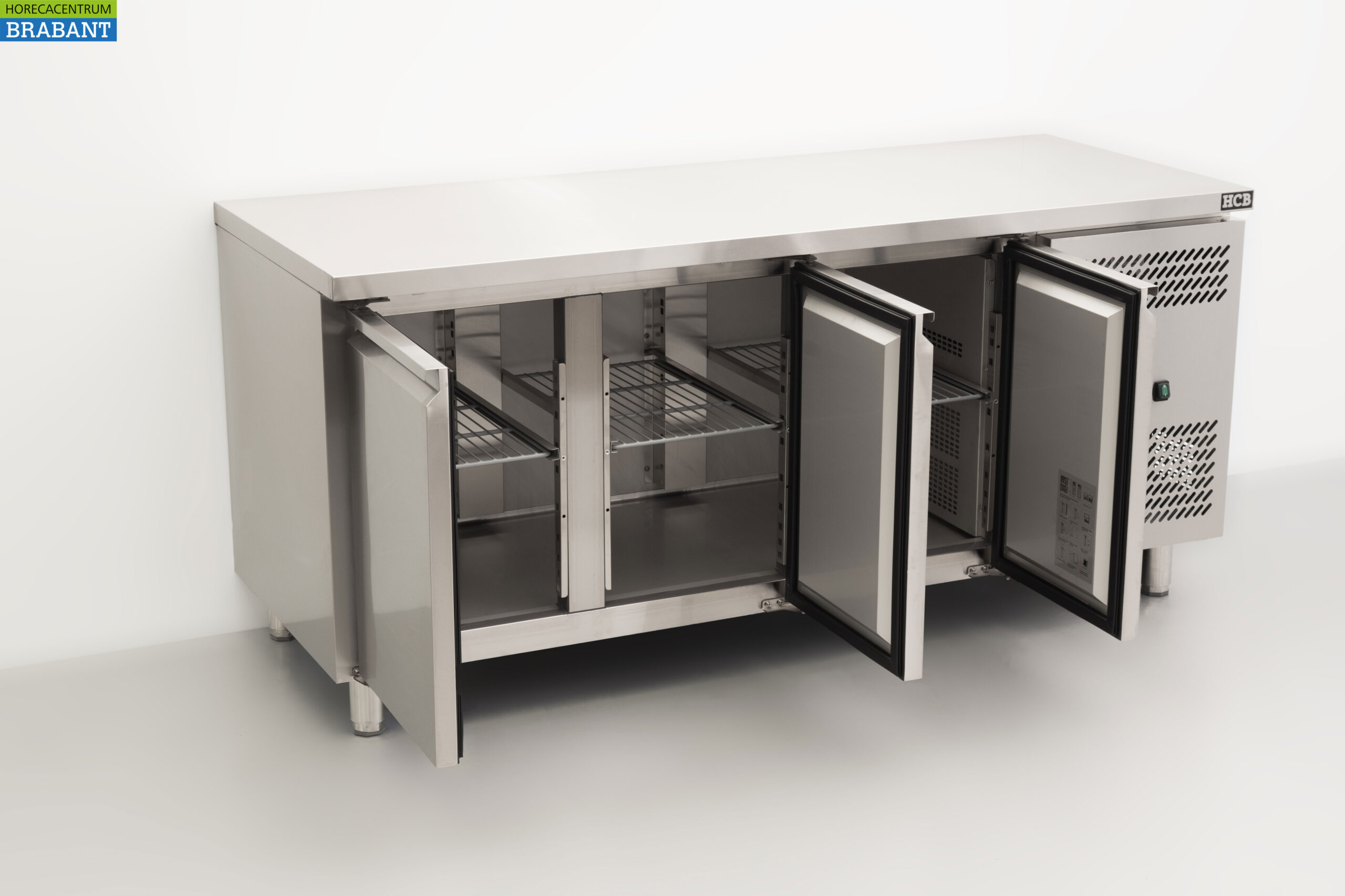 RVS Vrieswerkbank 3 deuren 1/1 gastronorm 179,5 cm Horeca - Afbeelding 4