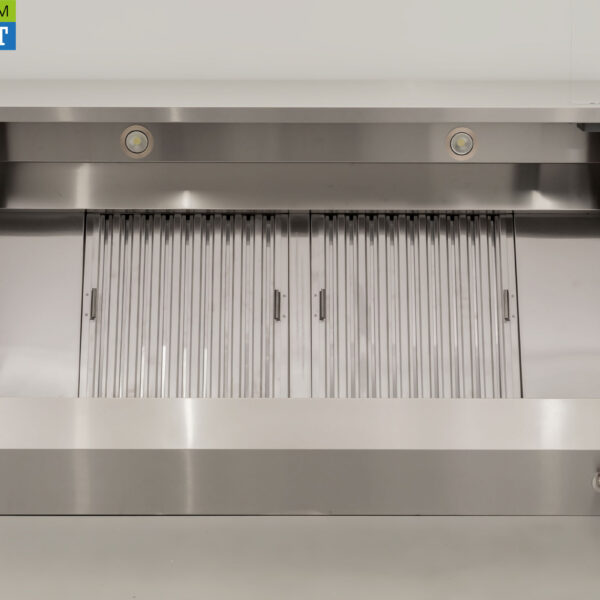 RVS Afzuigkap Dampkap Premium-line motor 1500 kuub doos model 160 cm 230V Horeca