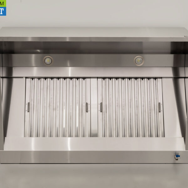 RVS Afzuigkap Dampkap met lamellen filters Premium-line 140 cm Box model Doos model Horeca