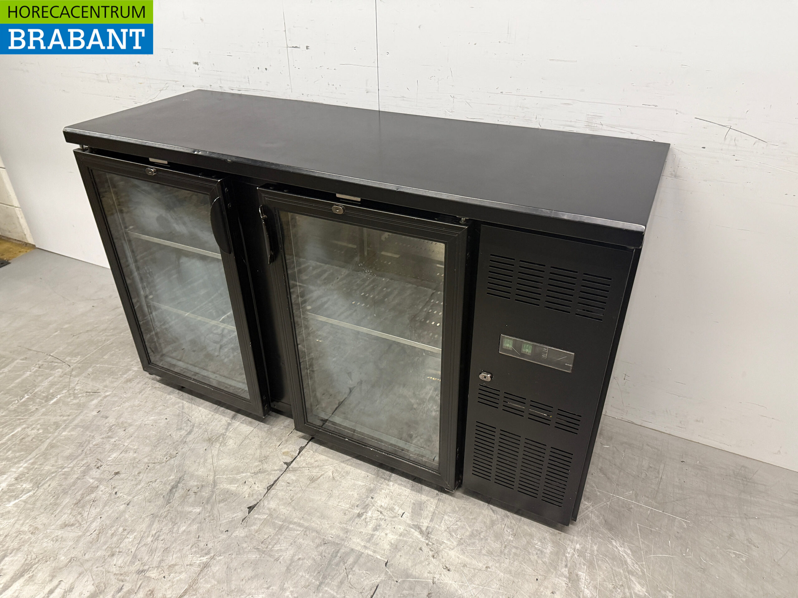 Saro Barkoeling 2 Glazen Klapdeuren 146 cm 230V Horeca - Afbeelding 2