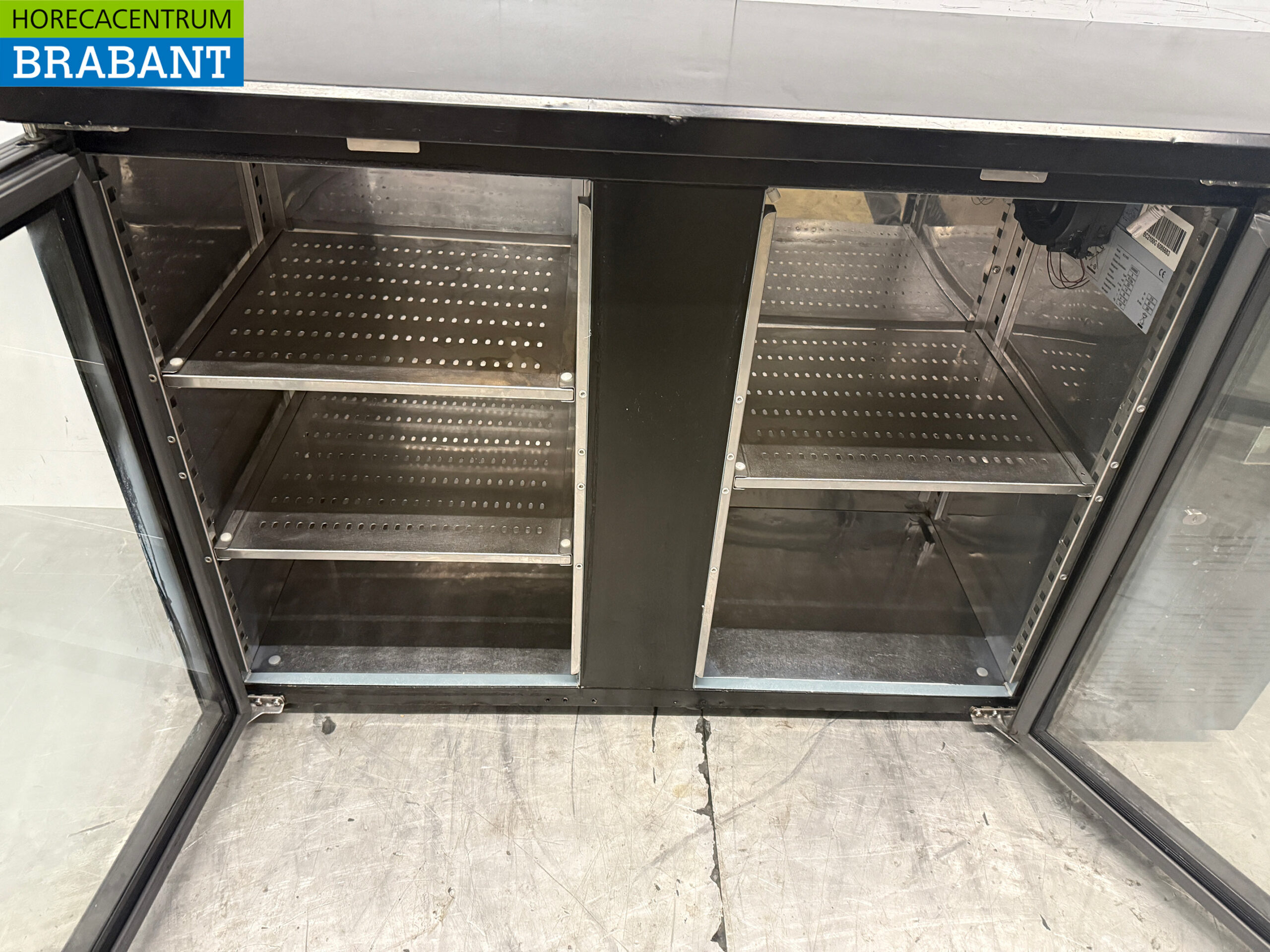 Saro Barkoeling 2 Glazen Klapdeuren 146 cm 230V Horeca - Afbeelding 4