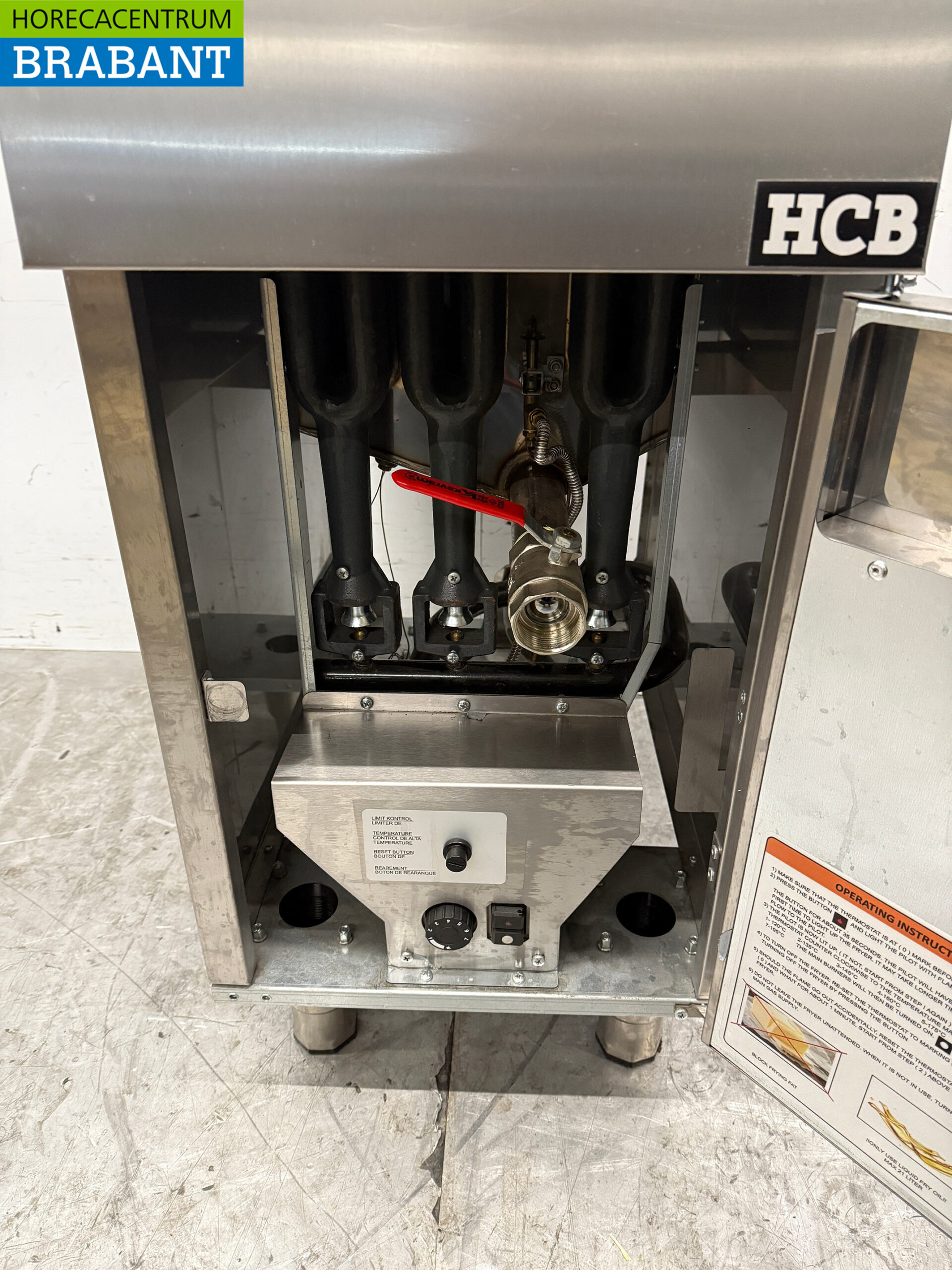 RVS HCB Friteuse frituur 15 liter Premium-line GAS Horeca - Afbeelding 5