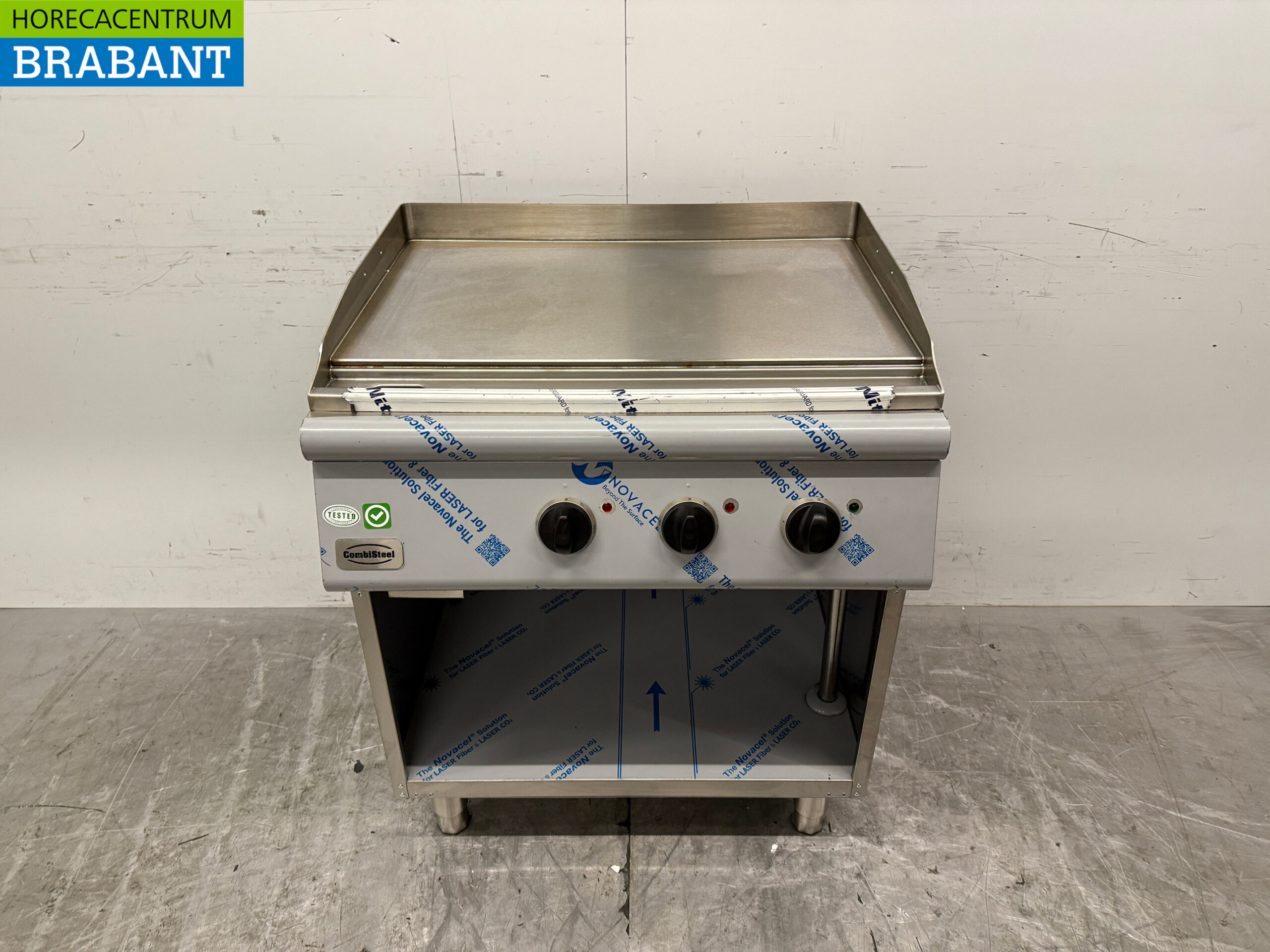 RVS Combisteel Gladde Bakplaat 80 cm 400V Horeca