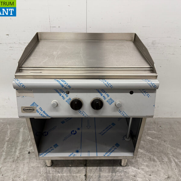 RVS Combisteel Gladde Bakplaat 80 cm GAS Horeca