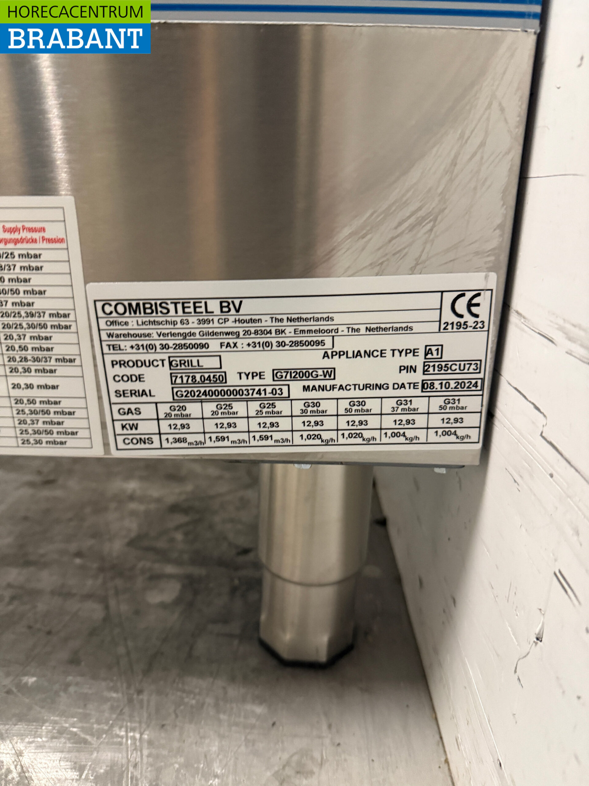 RVS Combisteel Gladde Bakplaat 80 cm GAS Horeca - Afbeelding 5