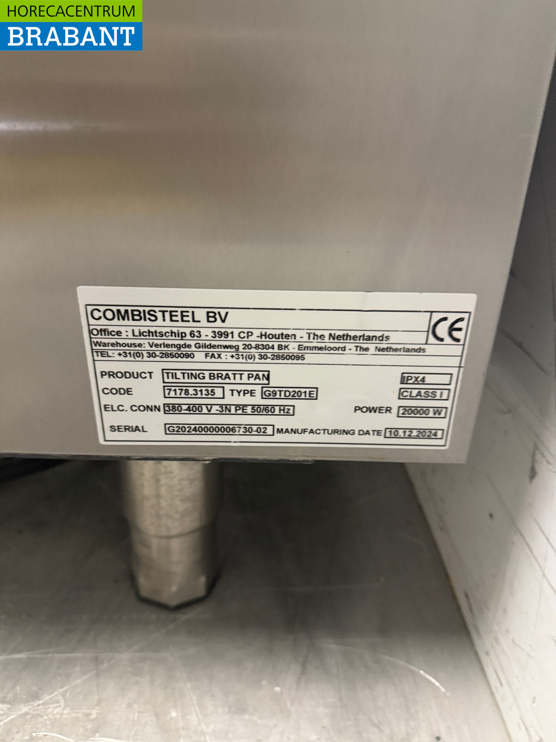 RVS Combisteel Kantelbare Braadslede 120 liter 120 cm 400V Horeca - Afbeelding 6