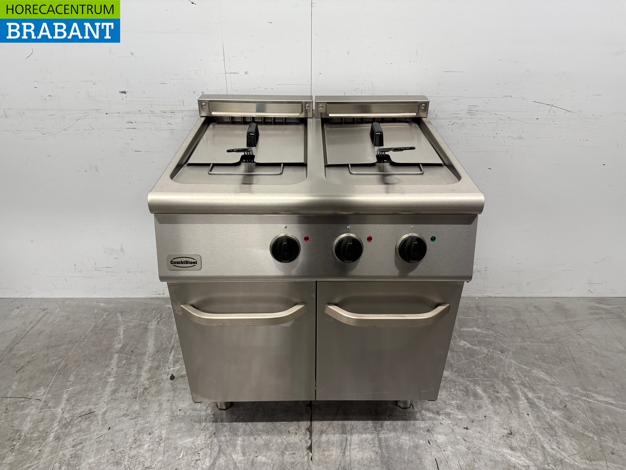 RVS Combisteel Dubbele Friteuse 2 x 18 liter 400V Horeca