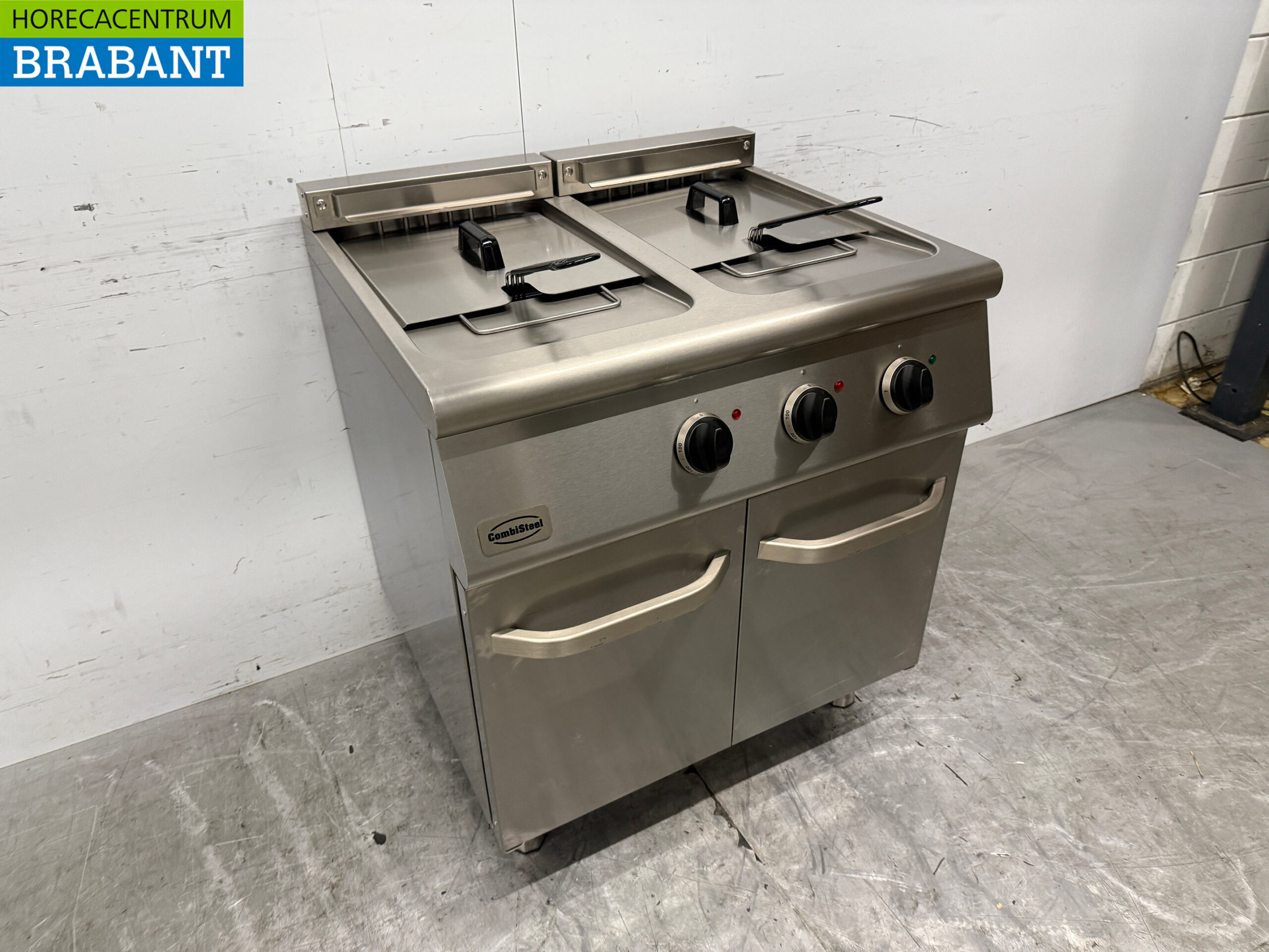 RVS Combisteel Dubbele Friteuse 2 x 18 liter 400V Horeca - Afbeelding 3