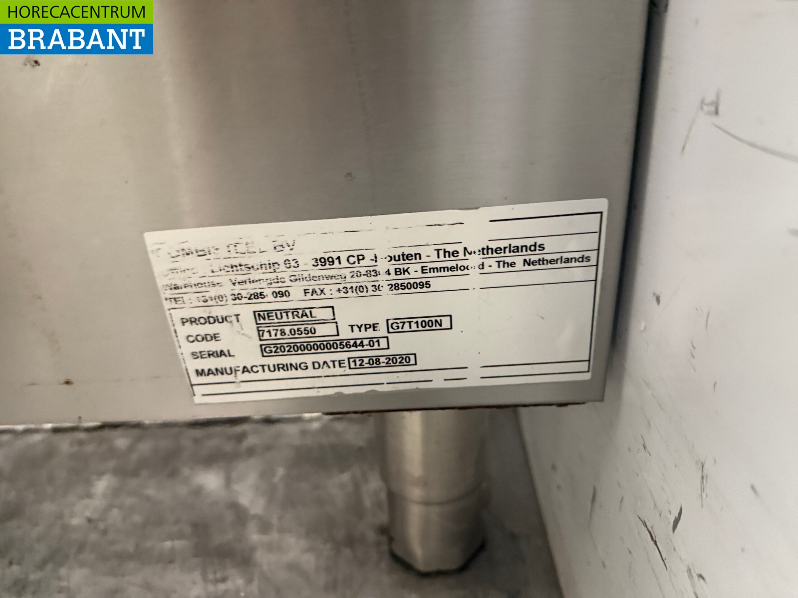 RVS Combisteel Werkunit Neutraal Blind unit 40 cm Horeca - Afbeelding 5