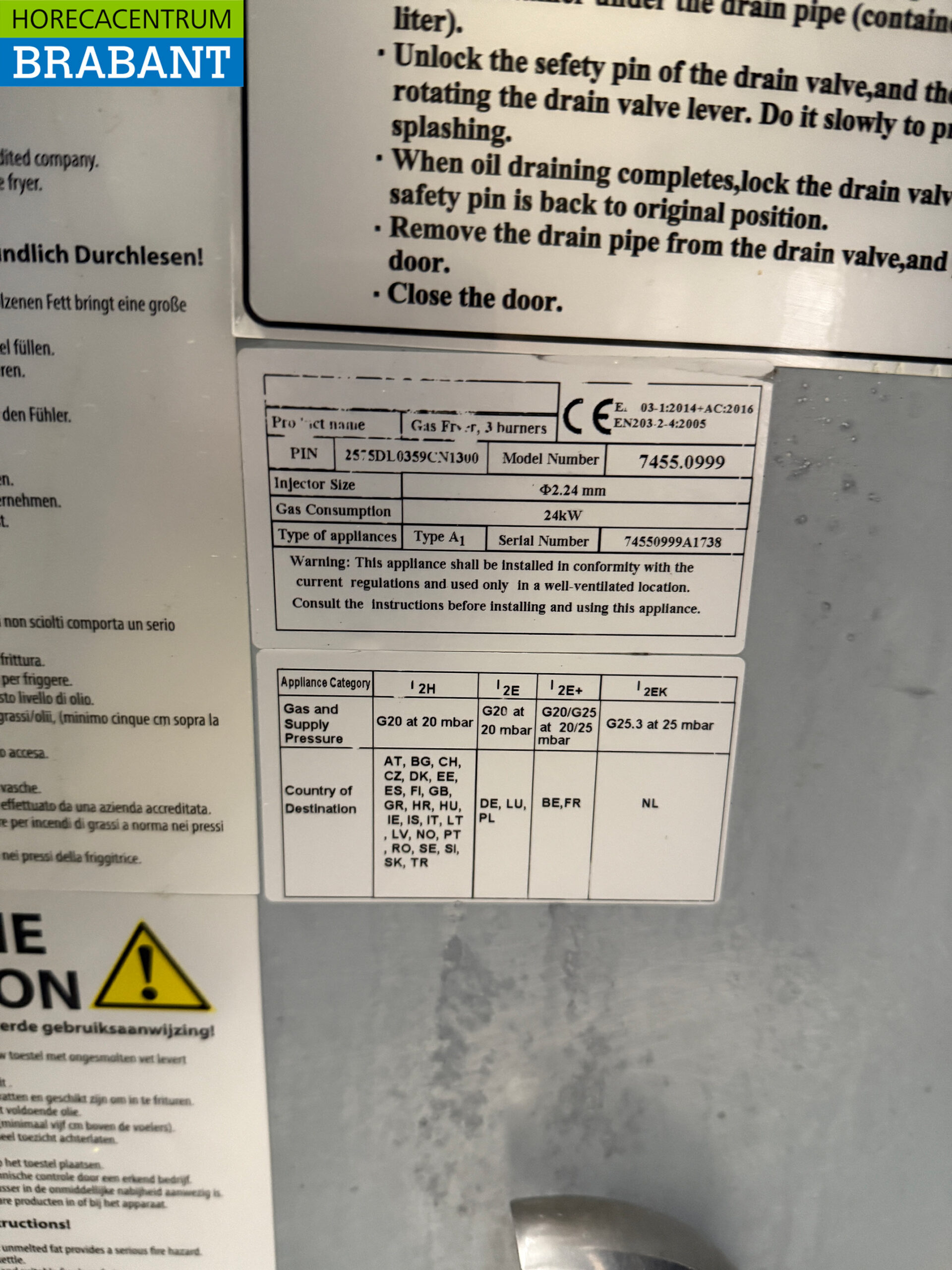 RVS Combisteel Friteuse 21 liter GAS Horeca - Afbeelding 6