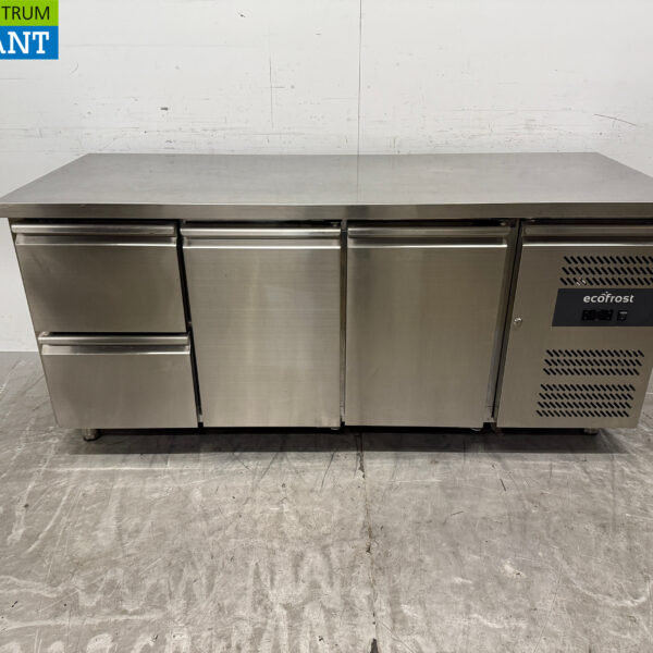 RVS Ecofrost Koelwerkbank 2 Deuren en 2 Laden 179,5 cm 230V Horeca