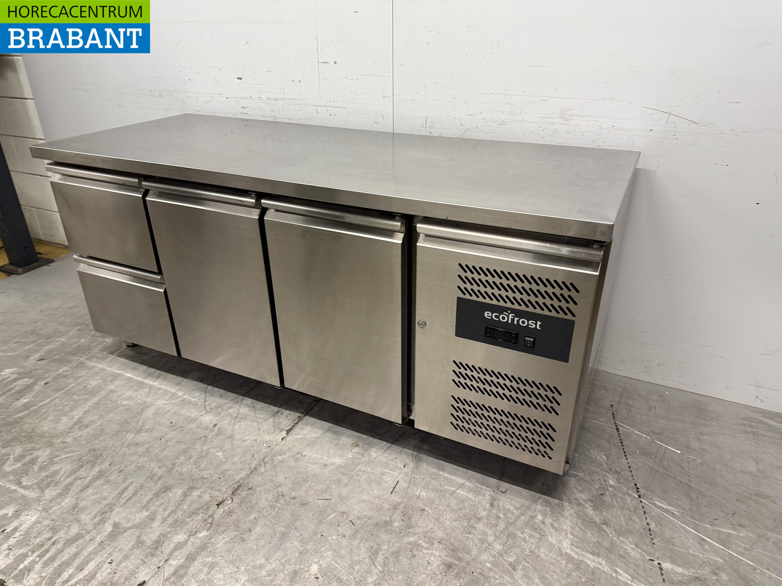 RVS Ecofrost Koelwerkbank 2 Deuren en 2 Laden 179,5 cm 230V Horeca - Afbeelding 2