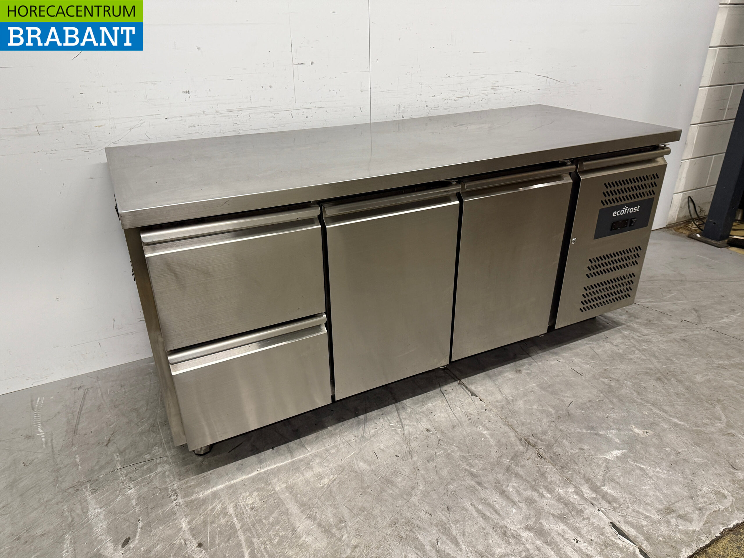 RVS Ecofrost Koelwerkbank 2 Deuren en 2 Laden 179,5 cm 230V Horeca - Afbeelding 3