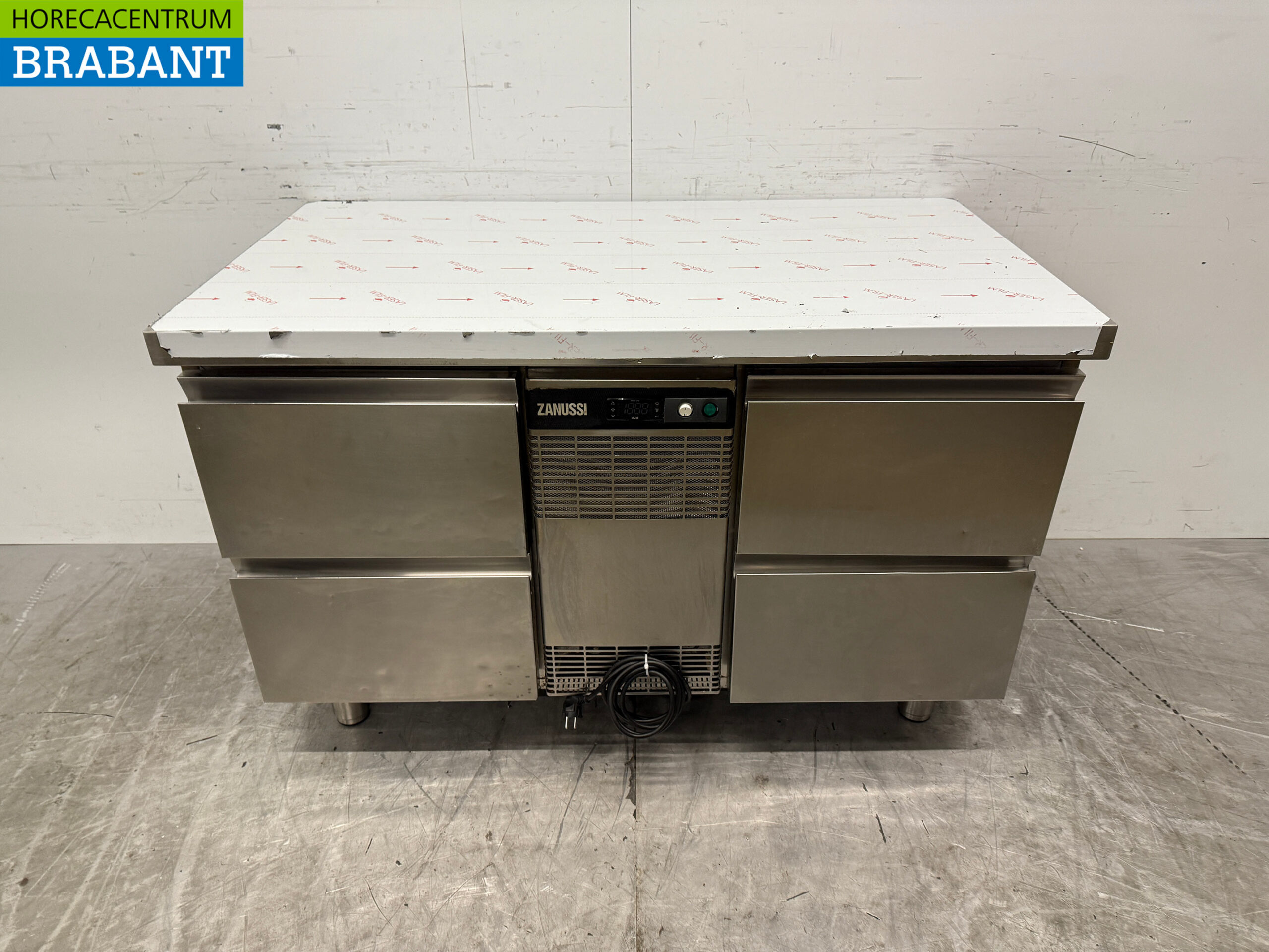 RVS Zanussi Koelwerkbank 4 Laden 127,5 cm 230v Horeca