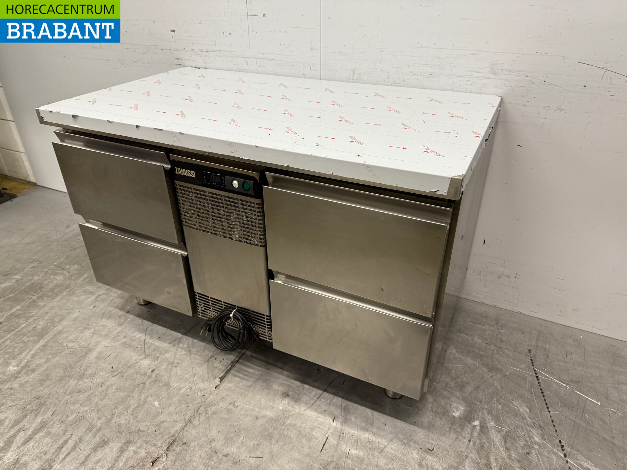 RVS Zanussi Koelwerkbank 4 Laden 127,5 cm 230v Horeca - Afbeelding 2