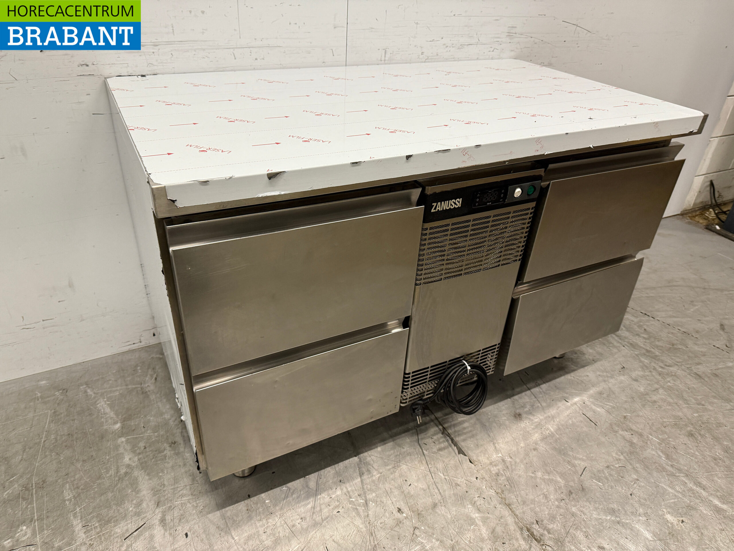 RVS Zanussi Koelwerkbank 4 Laden 127,5 cm 230v Horeca - Afbeelding 3