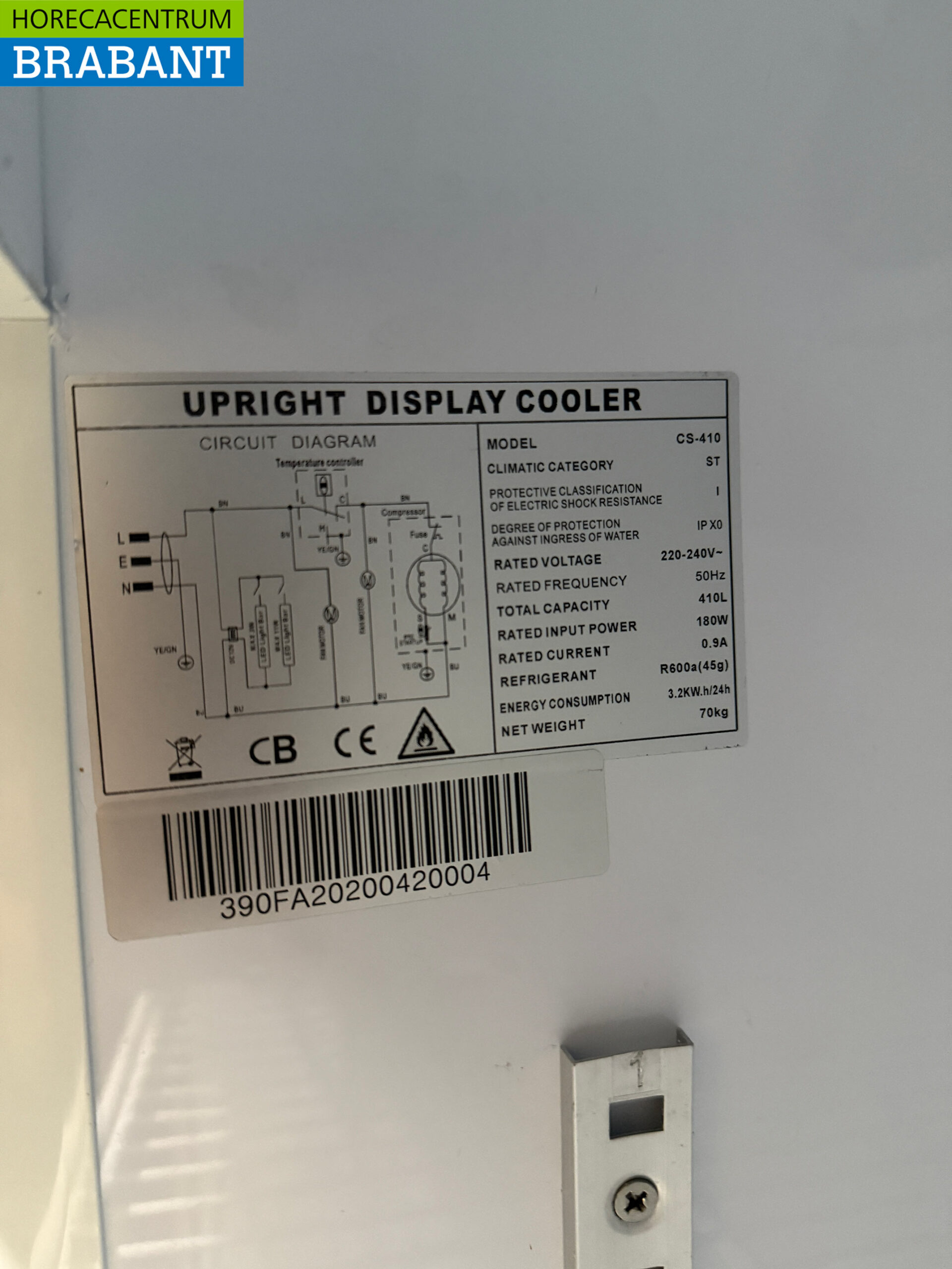 Glasdeurkoeling Drankenkoeling 410 liter 230V Horeca - Afbeelding 5