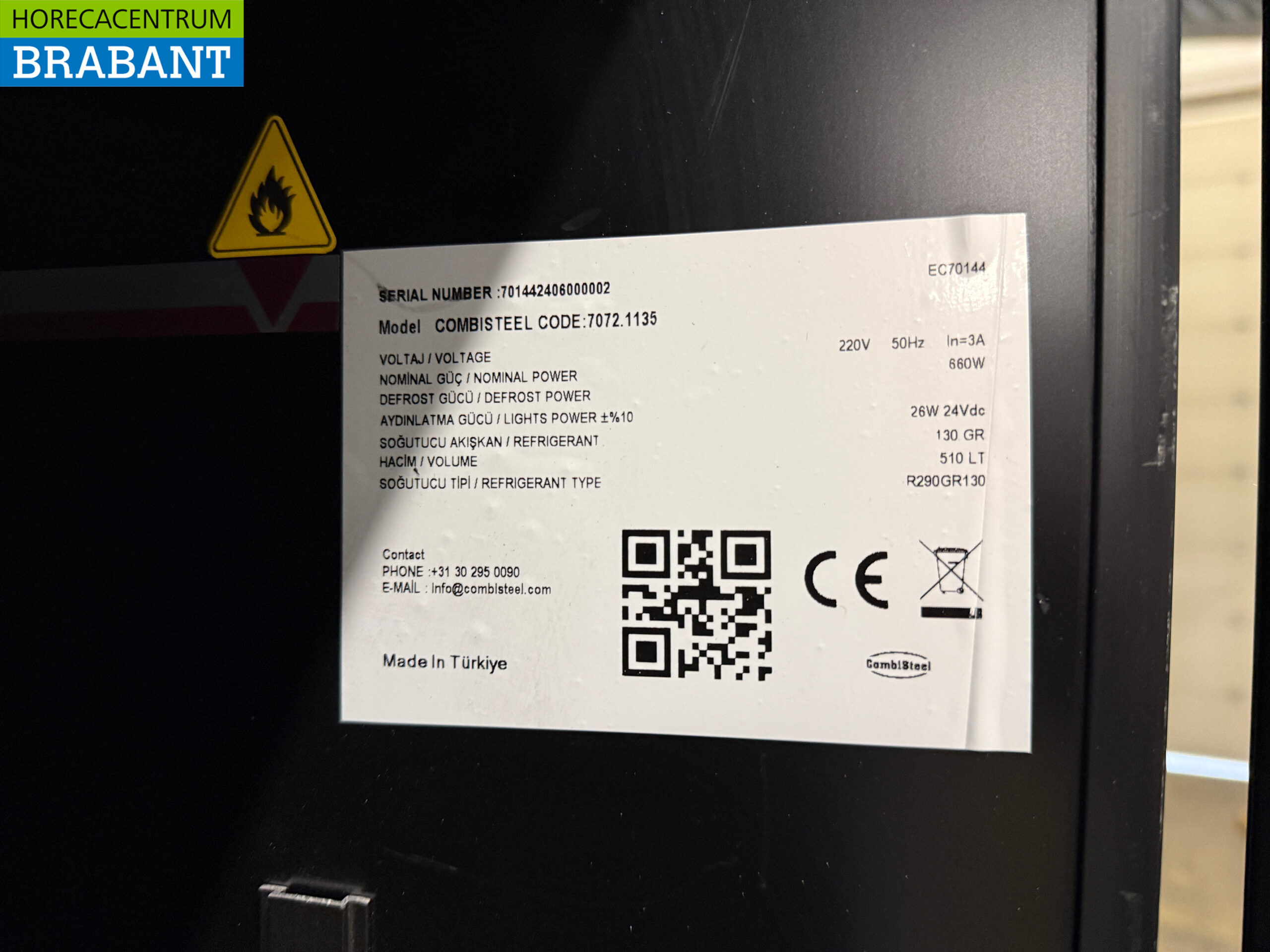 Combisteel Glasdeur Vriezer Vrieskast 510 liter 230V Horeca - Afbeelding 5