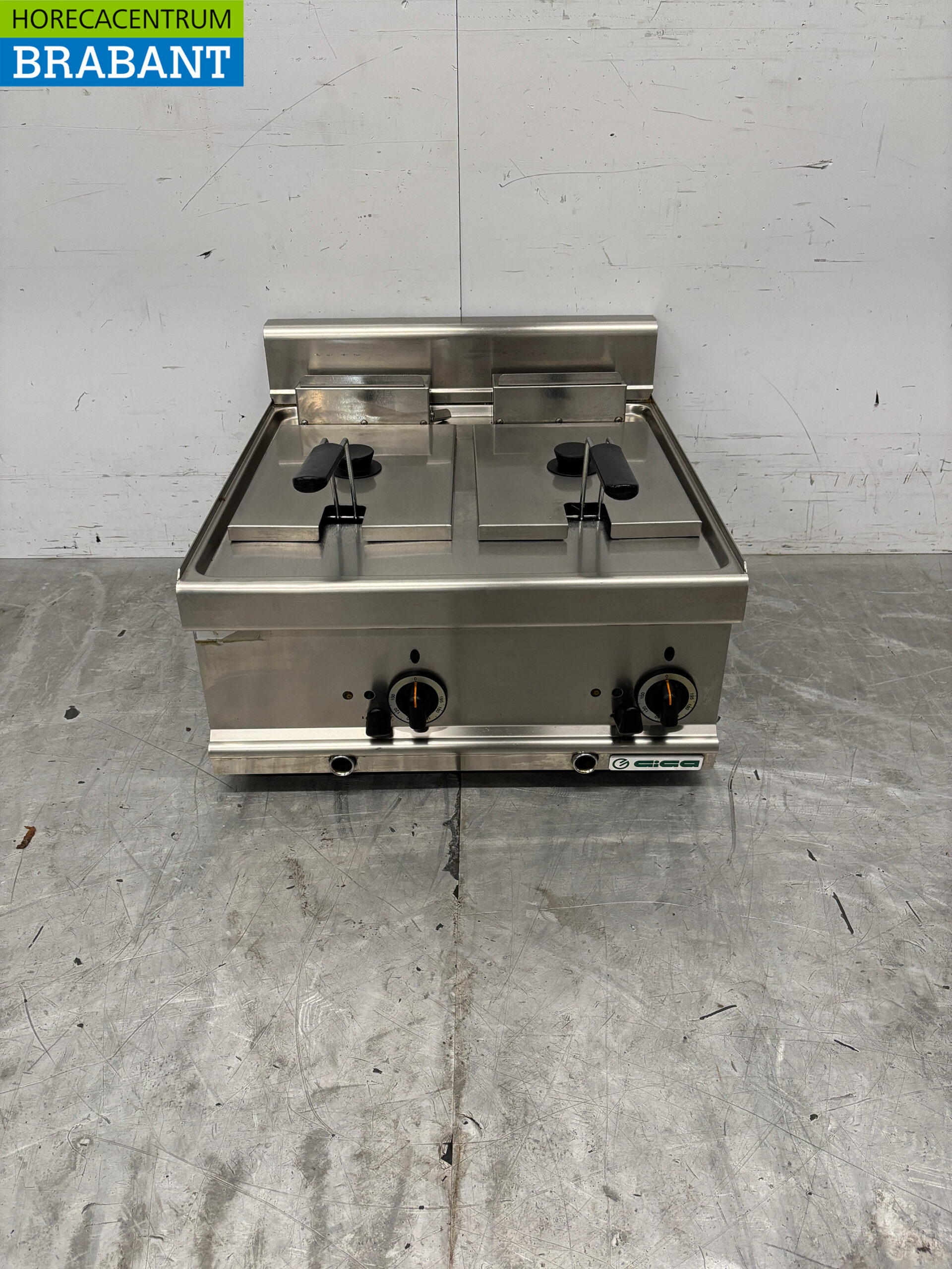 RVS Giga Dubbele Friteuse 2 x 6 liter 400V Horeca