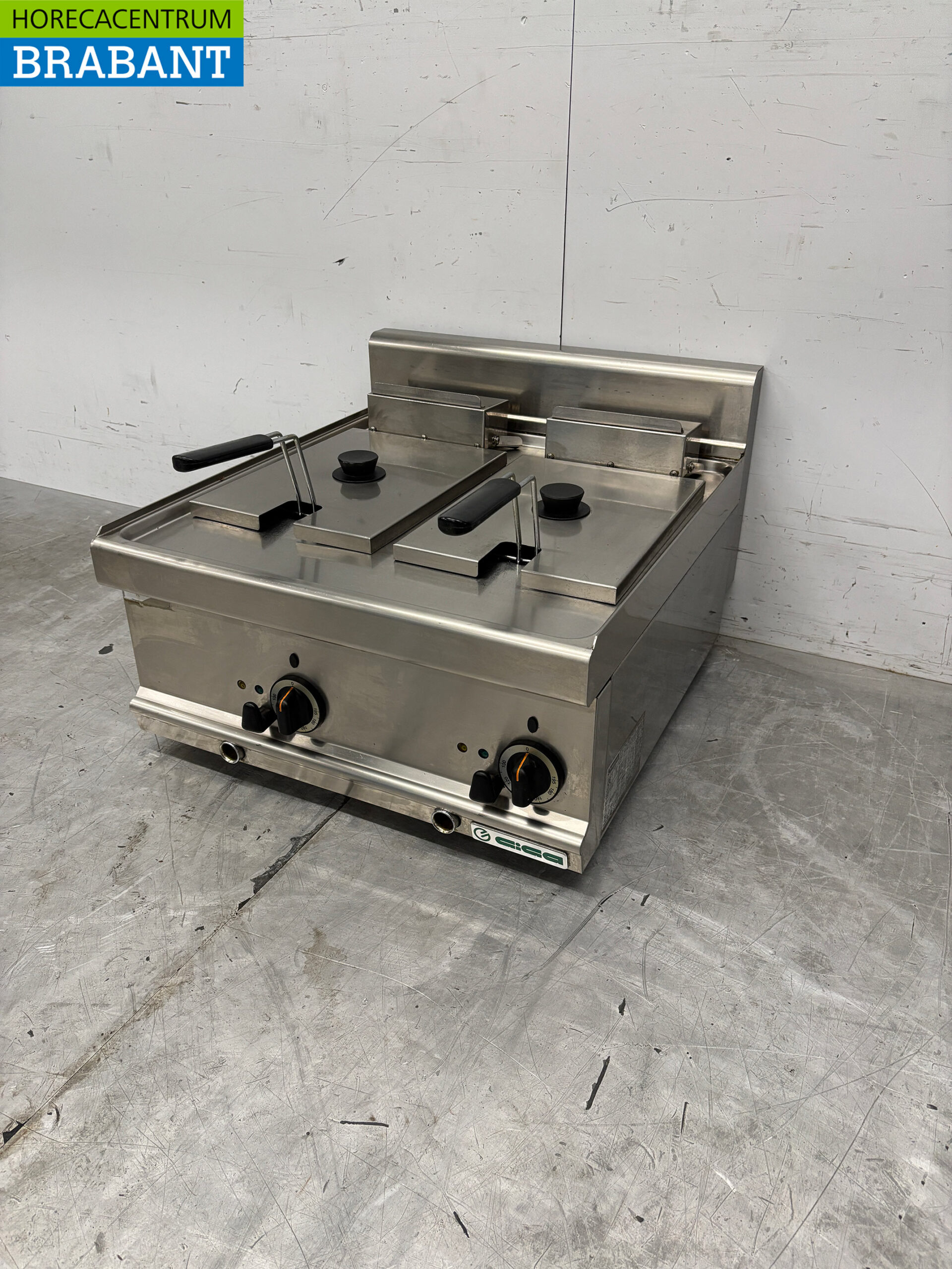 RVS Giga Dubbele Friteuse 2 x 6 liter 400V Horeca - Afbeelding 3