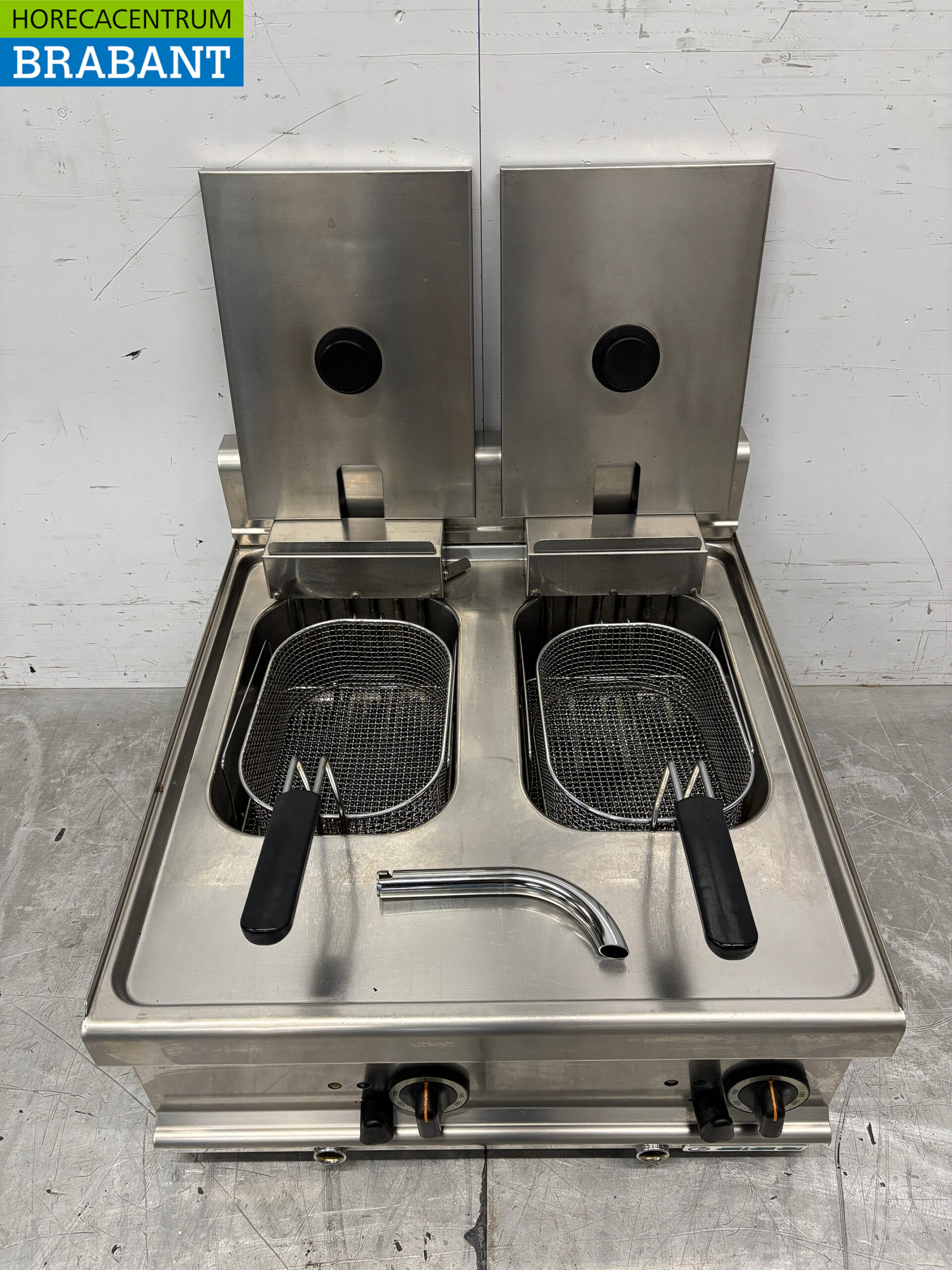 RVS Giga Dubbele Friteuse 2 x 6 liter 400V Horeca - Afbeelding 4