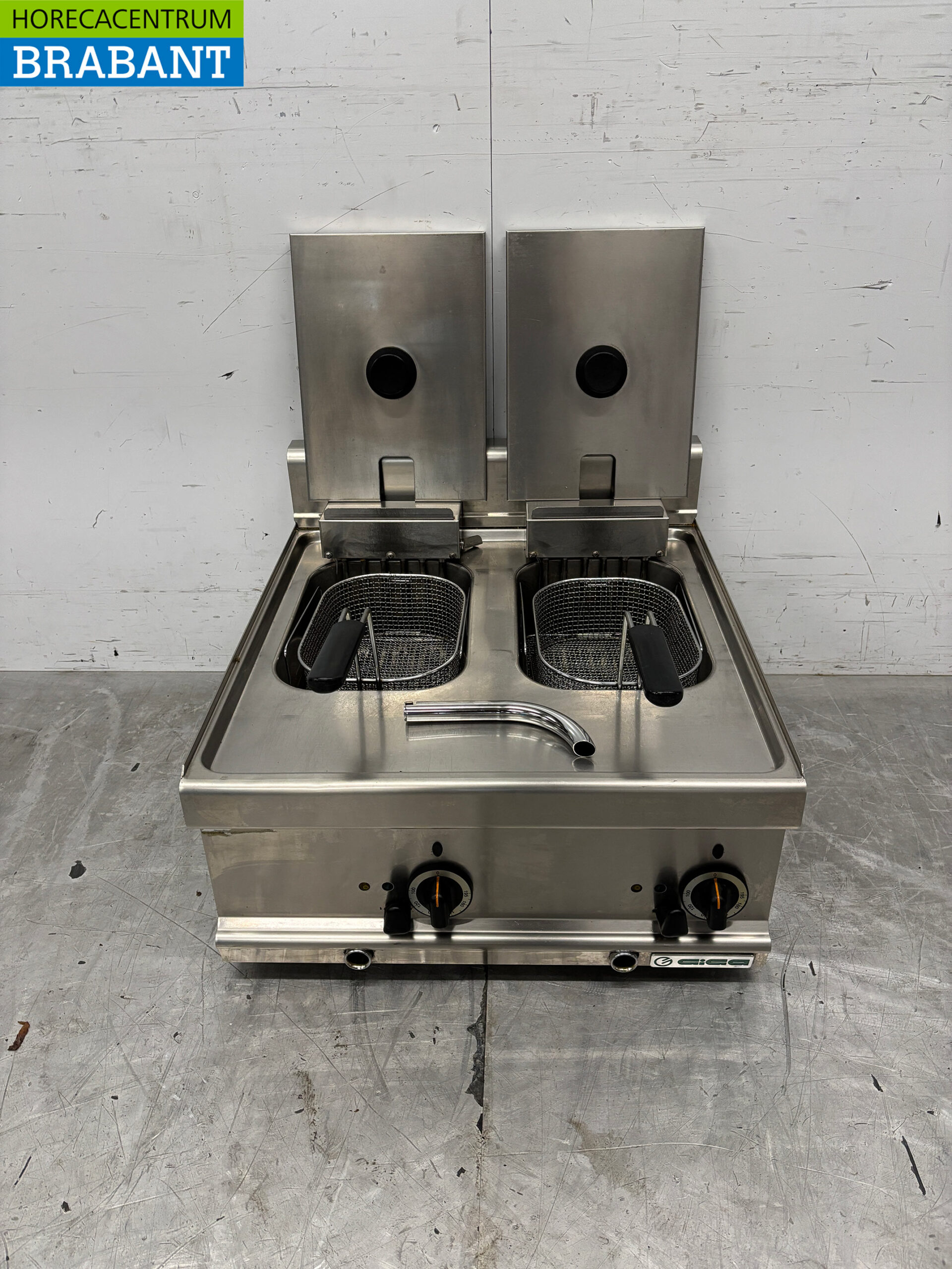 RVS Giga Dubbele Friteuse 2 x 6 liter 400V Horeca - Afbeelding 5