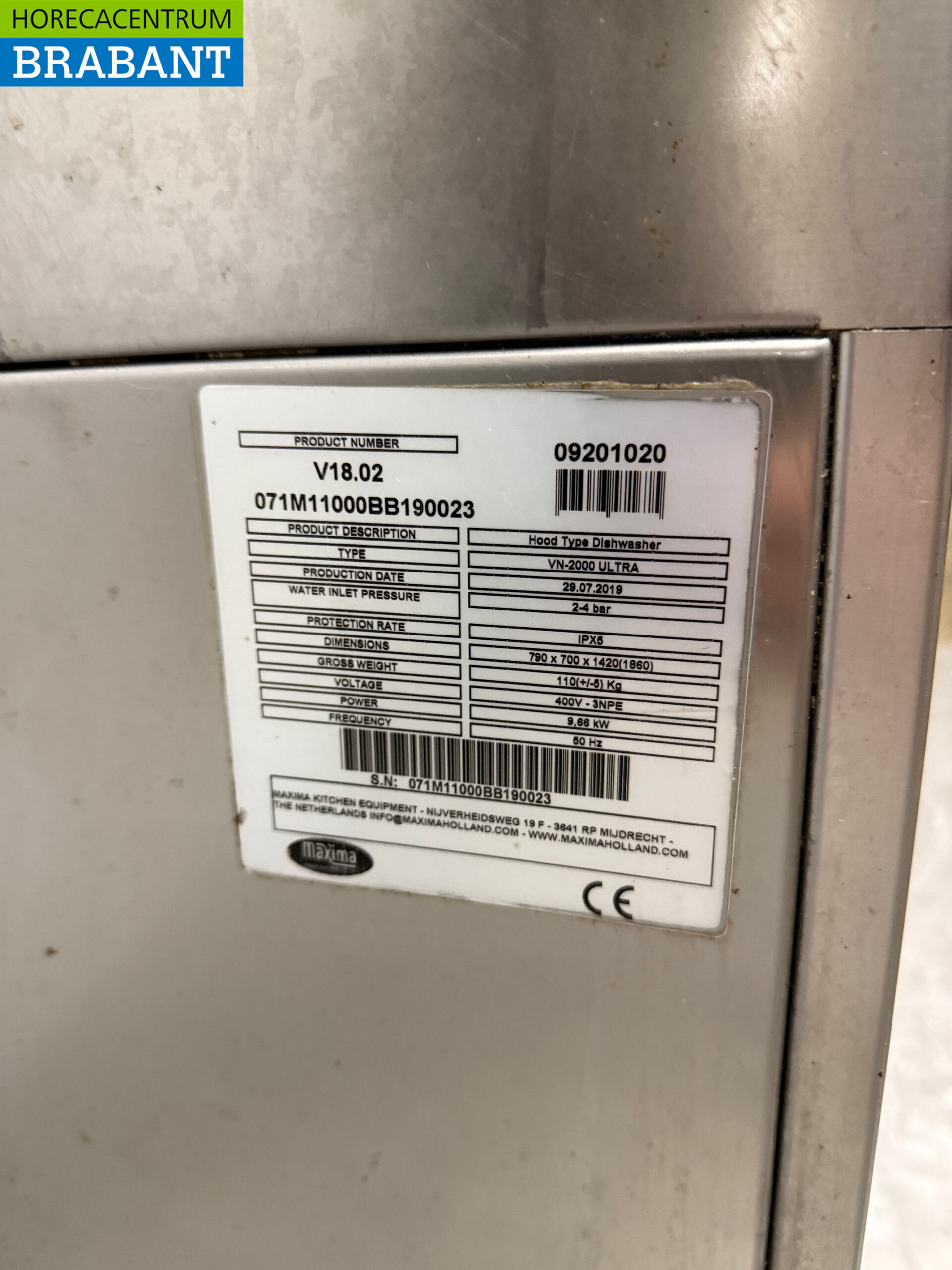 RVS Maxima Doorschuifvaatwasser 400V Horeca - Afbeelding 7