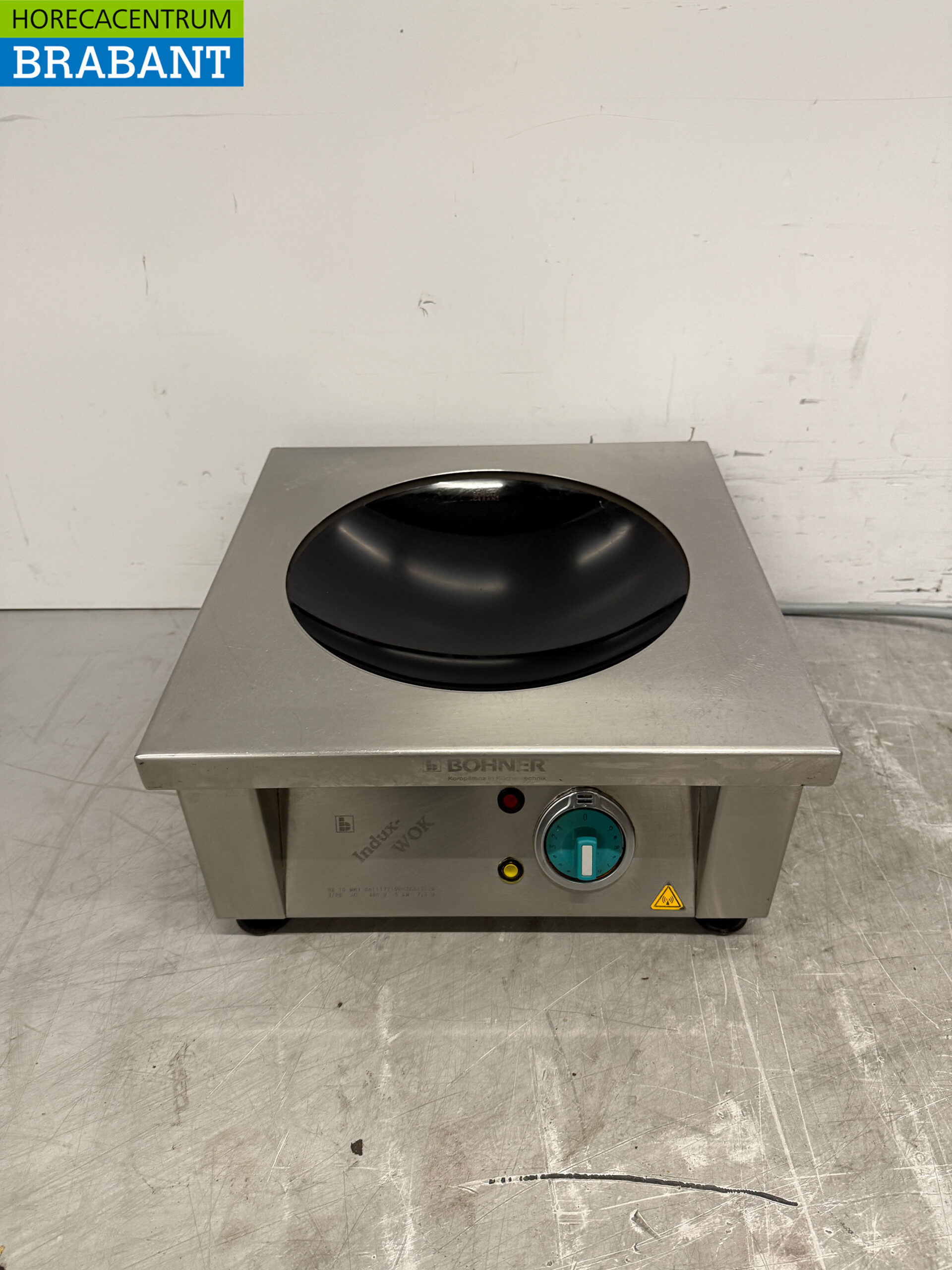 RVS Bohner Inductie Wok Wokplaat met wokpan 5 kW 400V Horeca