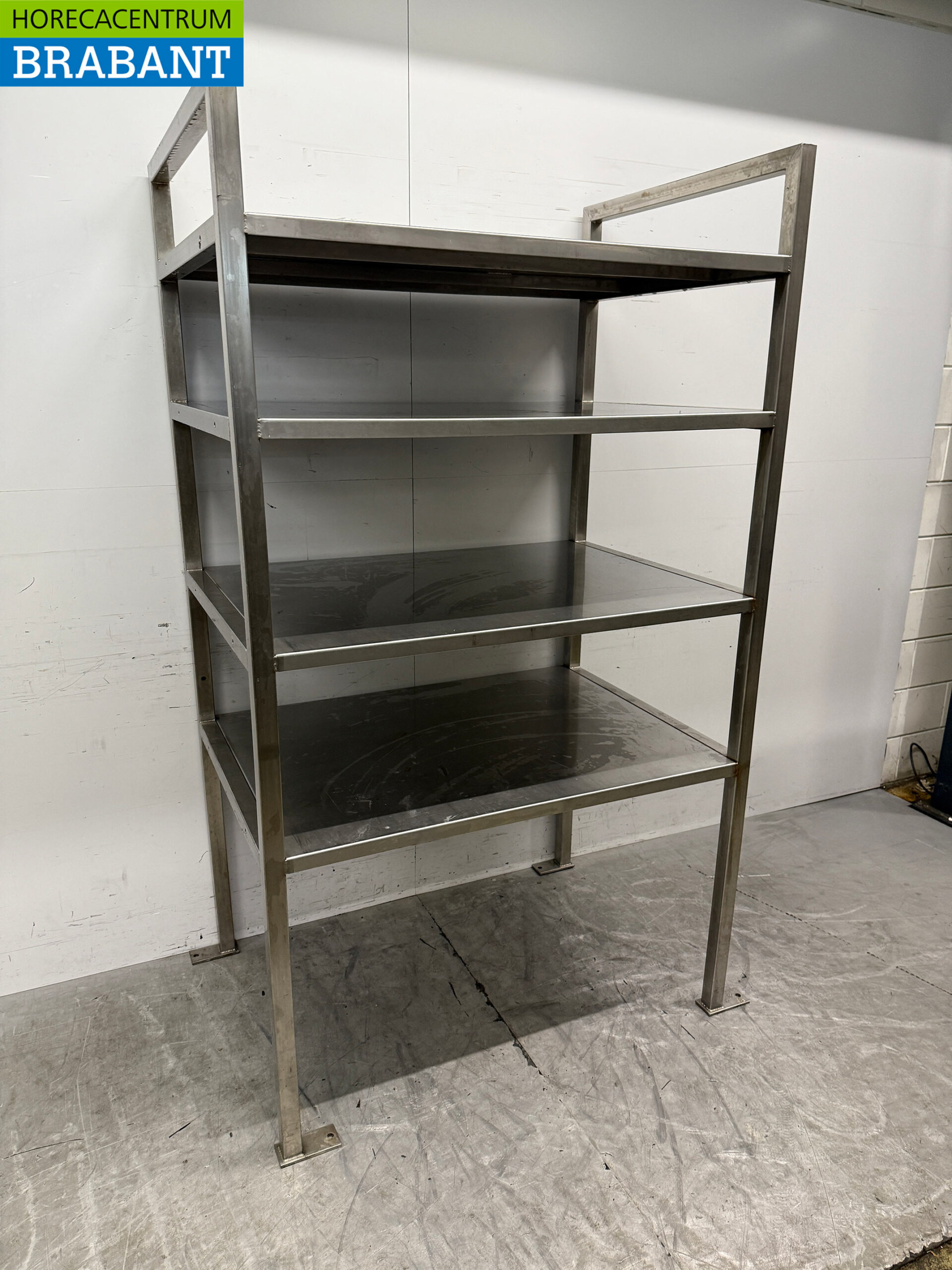 RVS Opbergrek Rek Stelling 115,5 x 80 x 200 cm Horeca - Afbeelding 2