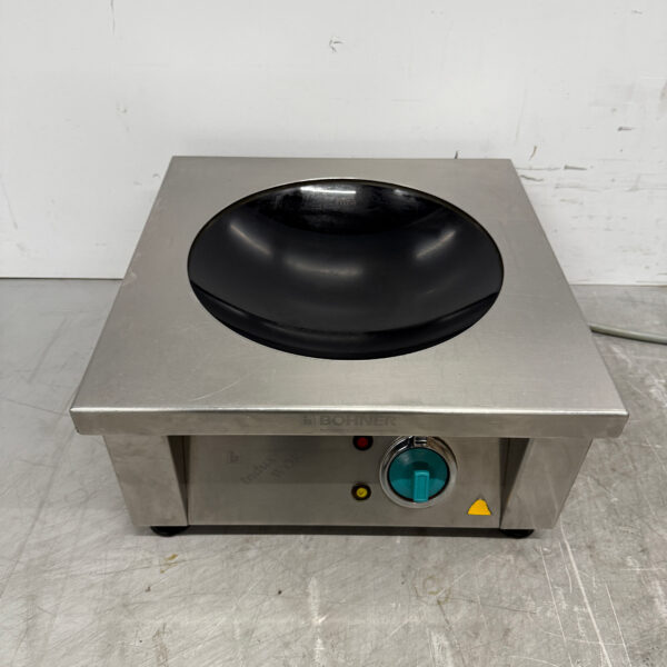 RVS Bohner Inductie Wok Wokplaat met wokpan 5 kW 400V Horeca