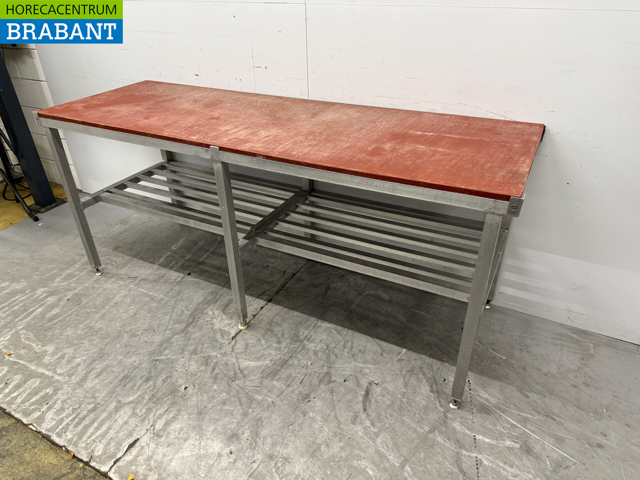 Aluminium Snijtafel 211 x 70 x 90 cm Horeca Slagerij - Afbeelding 2