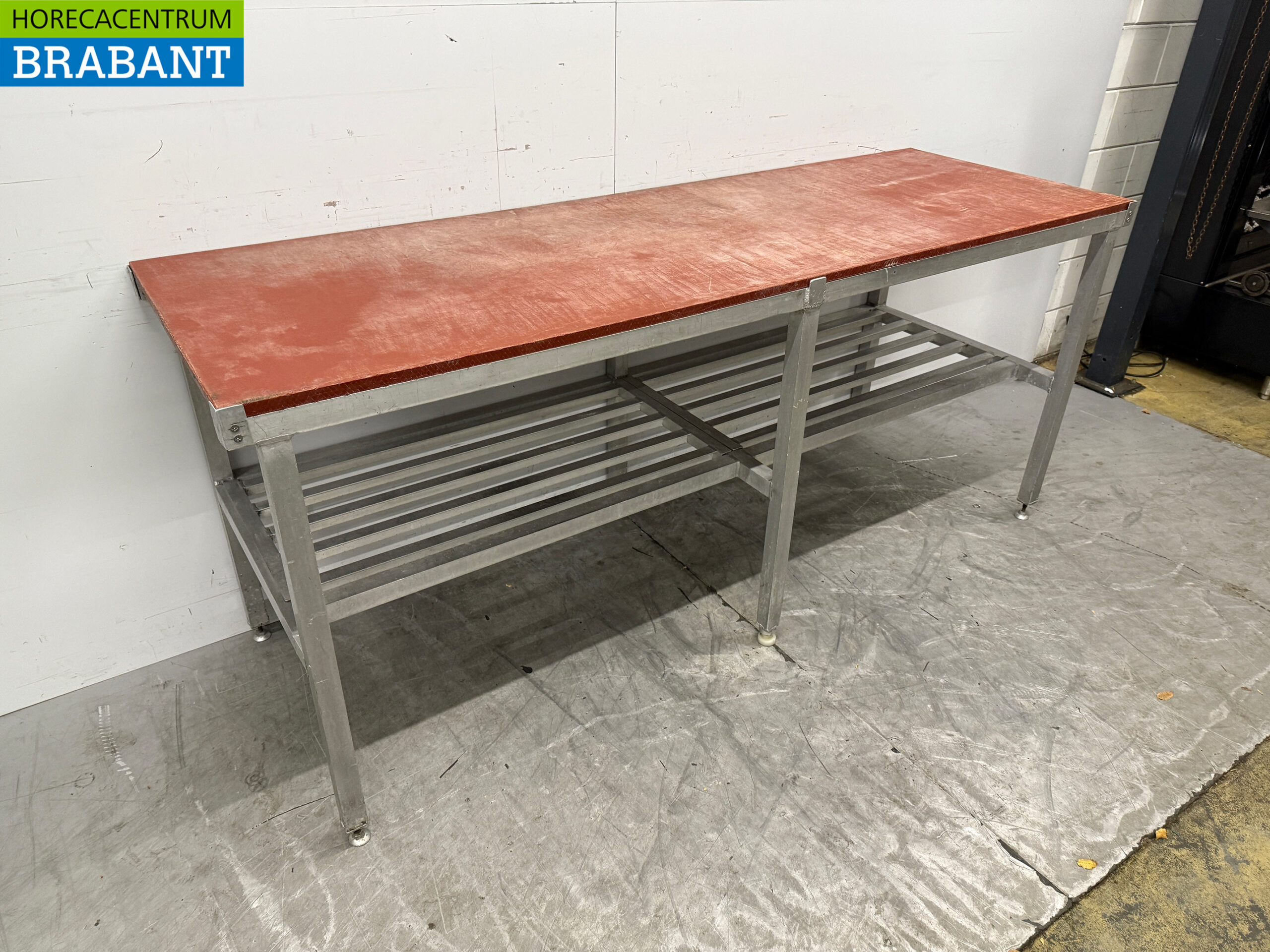 Aluminium Snijtafel 211 x 70 x 90 cm Horeca Slagerij - Afbeelding 3