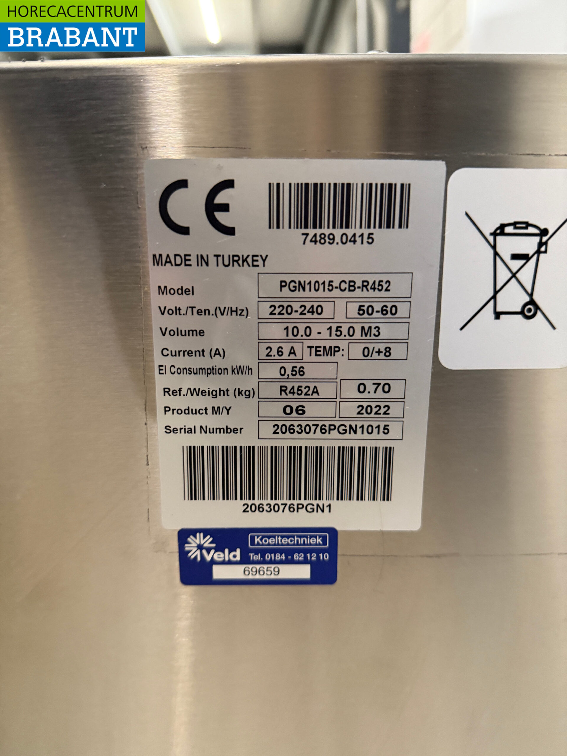 RVS Combisteel Koelcelaggregaat Koelcel Insteekunit Monoblock Wandunit 15 m3 230V Horeca - Afbeelding 5