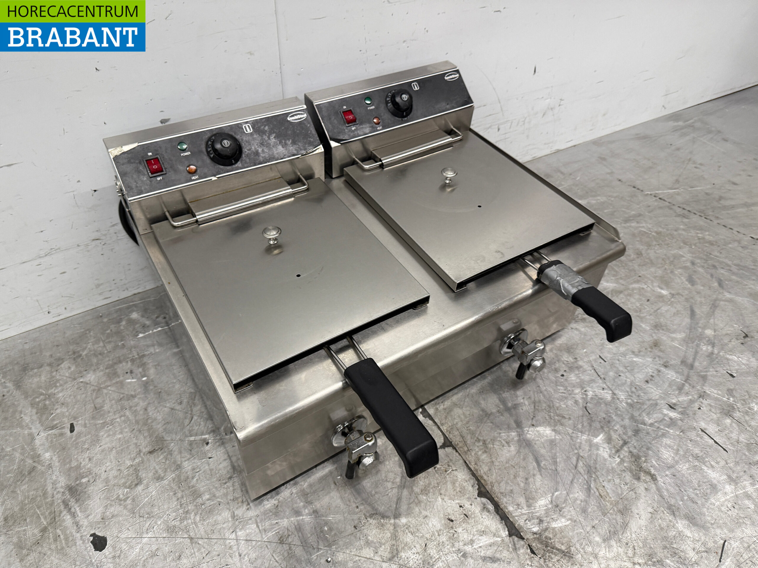 RVS Combisteel Dubbele Friteuse 2 x 16 liter 2 x 400V Horeca - Afbeelding 3