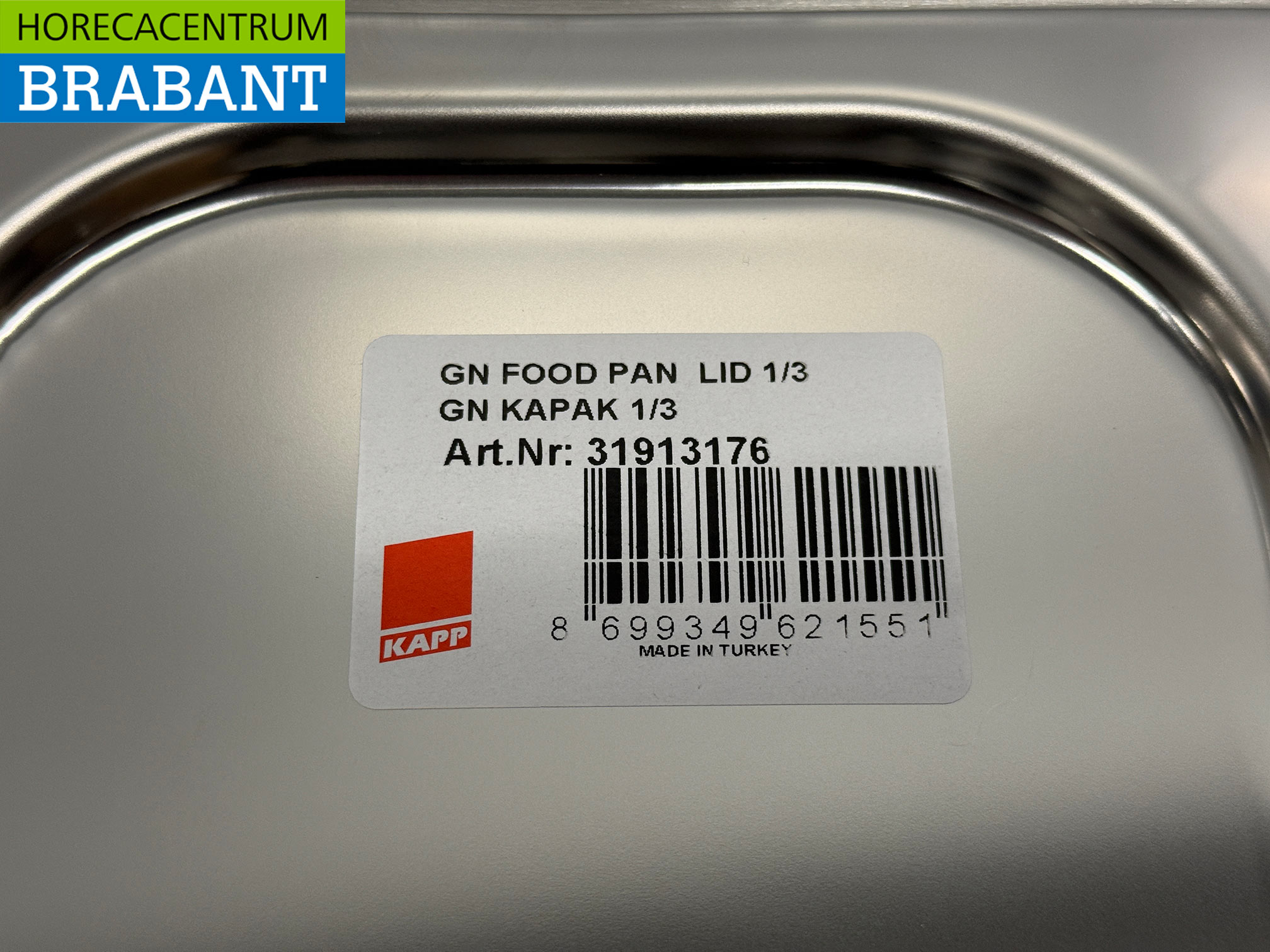 RVS KAPP Gastronorm Deksel GN Deksel 1/3 Horeca - Afbeelding 5