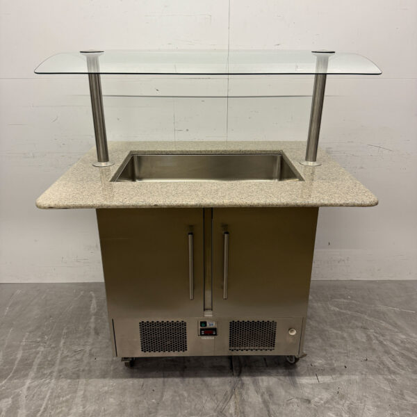 RVS Koelwerkbank Koelbuffet 2 deuren 125 cm 230V Horeca