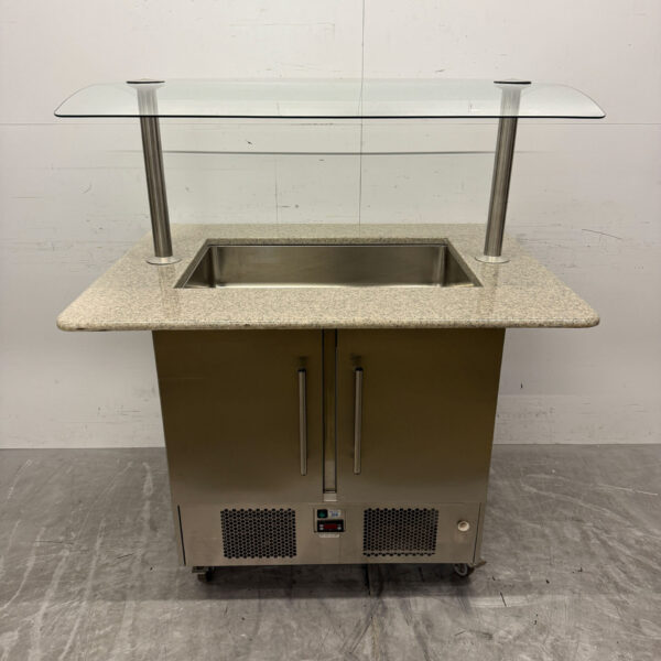 RVS Koelwerkbank Koelbuffet 2 deuren 125 cm 230V Horeca