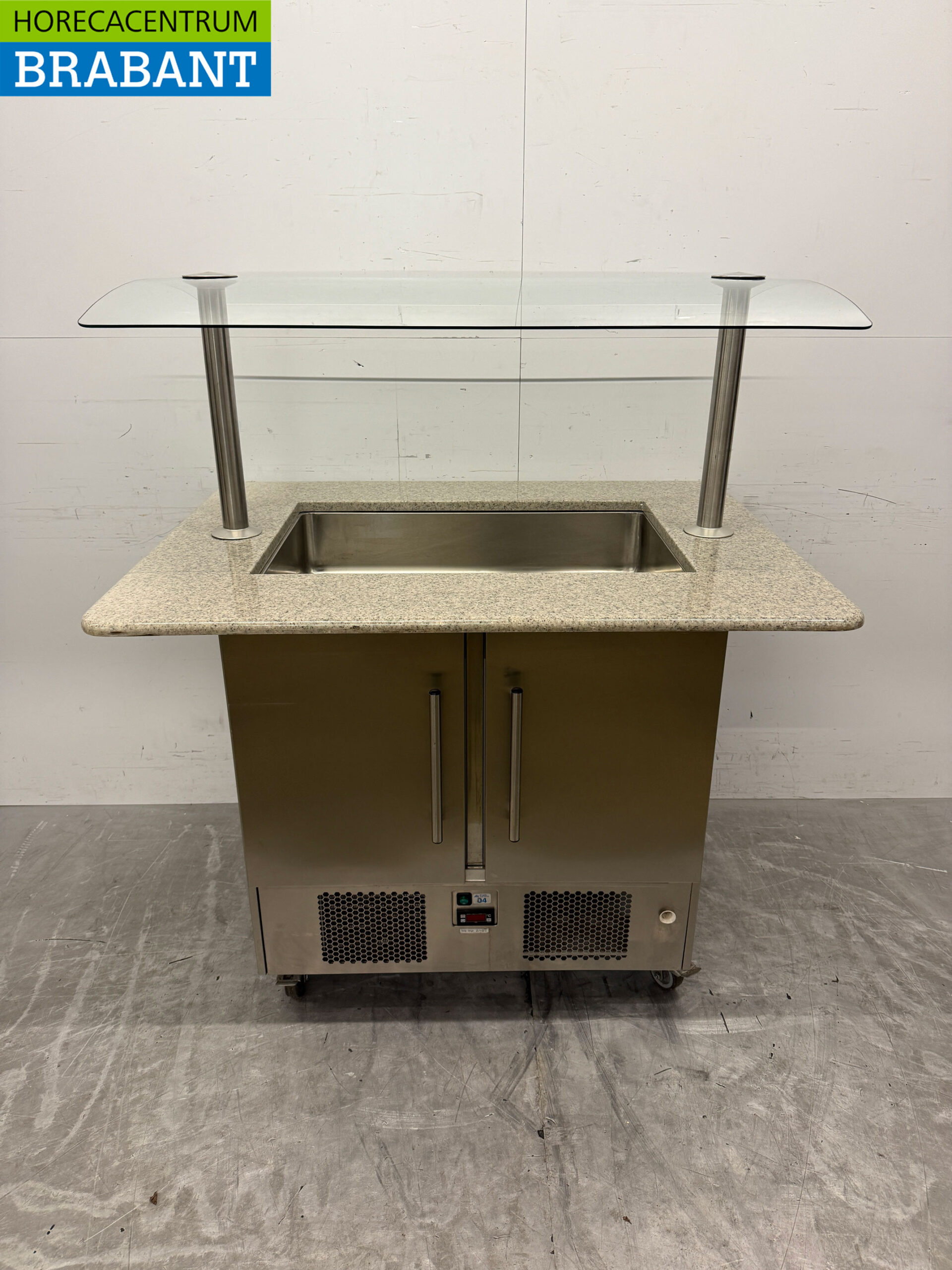 RVS Koelwerkbank Koelbuffet 2 deuren 125 cm 230V Horeca