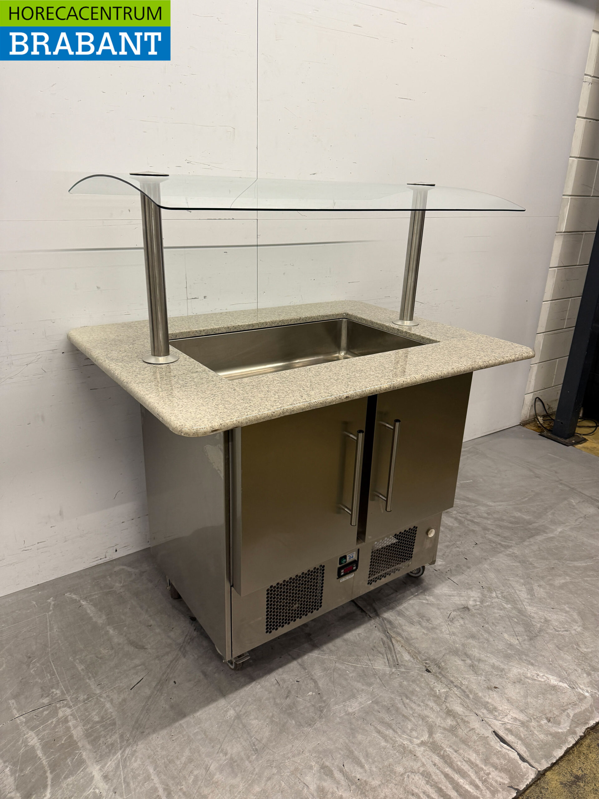 RVS Koelwerkbank Koelbuffet 2 deuren 125 cm 230V Horeca - Afbeelding 2